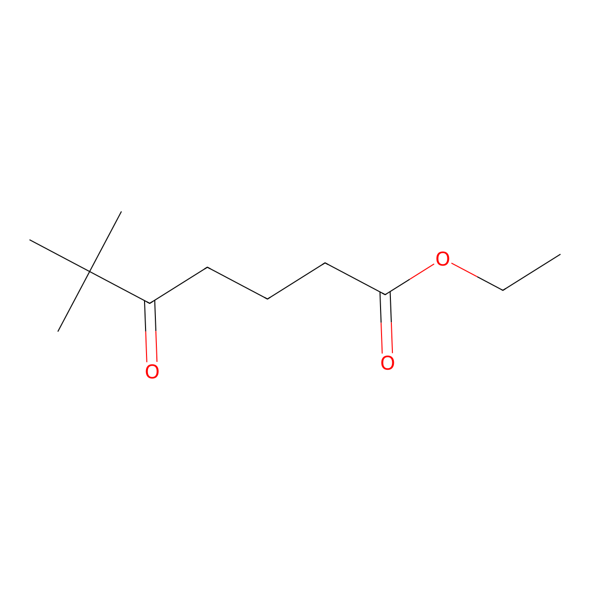 Ethyl 6,6-dimethyl-5-oxoheptanoate molecular structure, CAS 569685-78-5