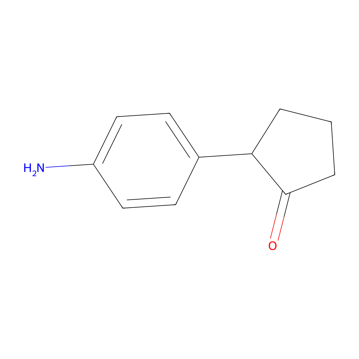 2-(4-Aminophenyl)cyclopentan-1-one molecular structure, CAS 569688-26-2