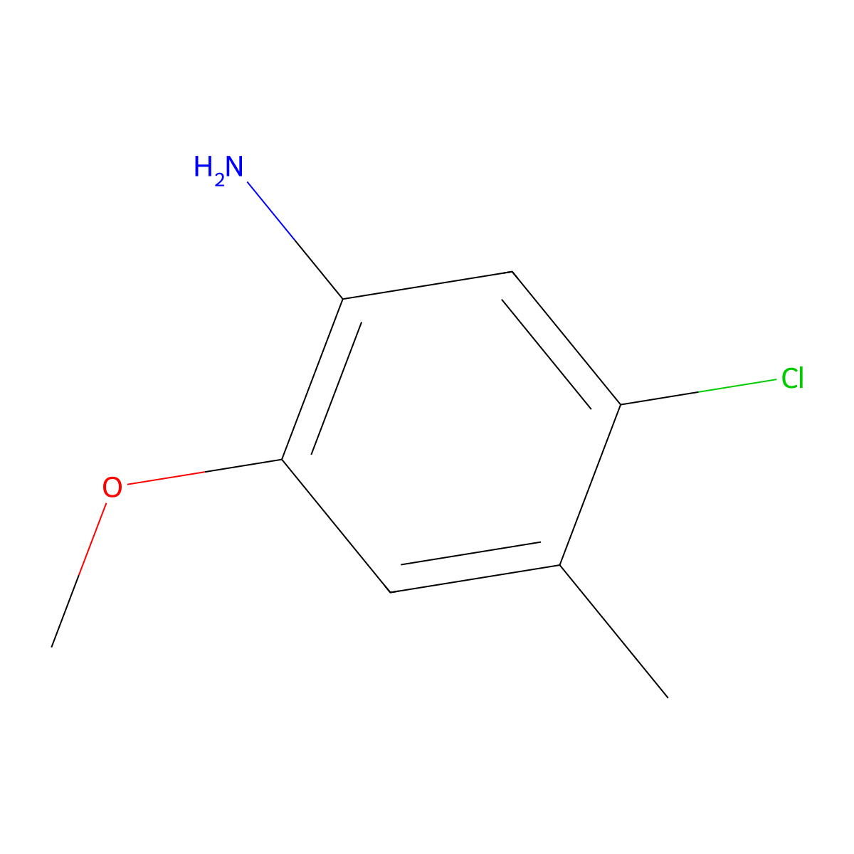 5-Chloro-2-methoxy-4-methylaniline molecular structure, CAS 569688-67-1