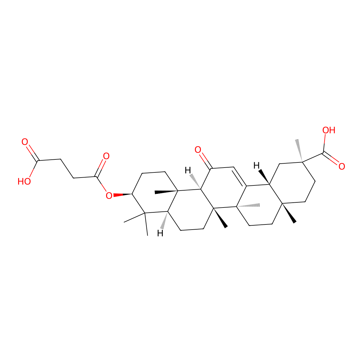Carbenoxolone molecular structure, CAS 5697-56-3