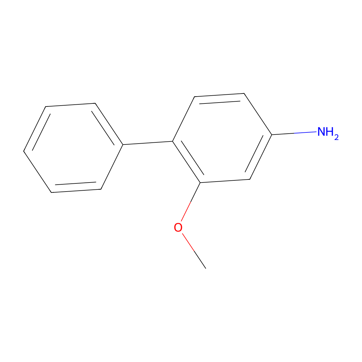 2-Methoxy-[1,1'-biphenyl]-4-amine molecular structure, CAS 56970-24-2