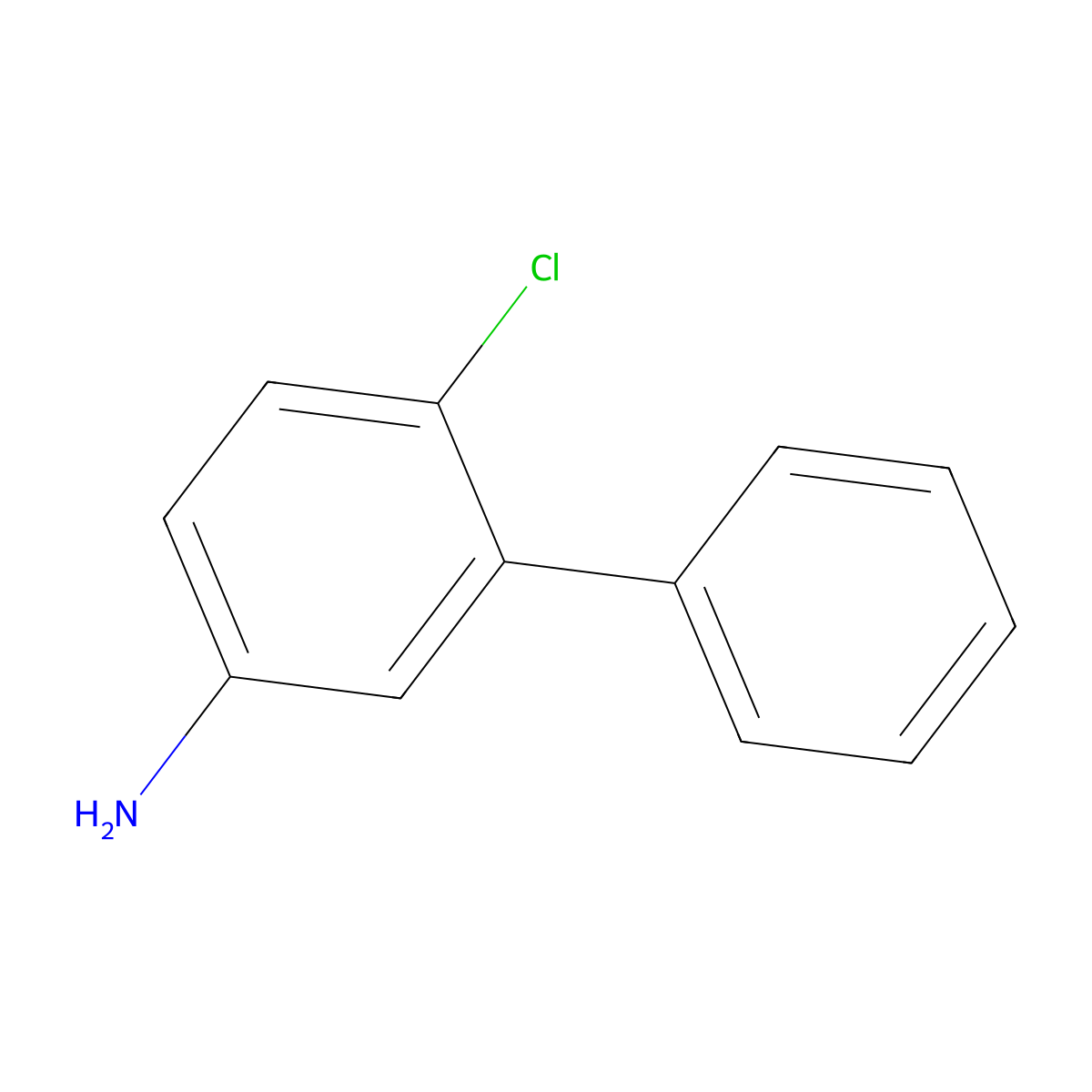 6-Chloro-biphenyl-3-ylamine molecular structure, CAS 56970-25-3