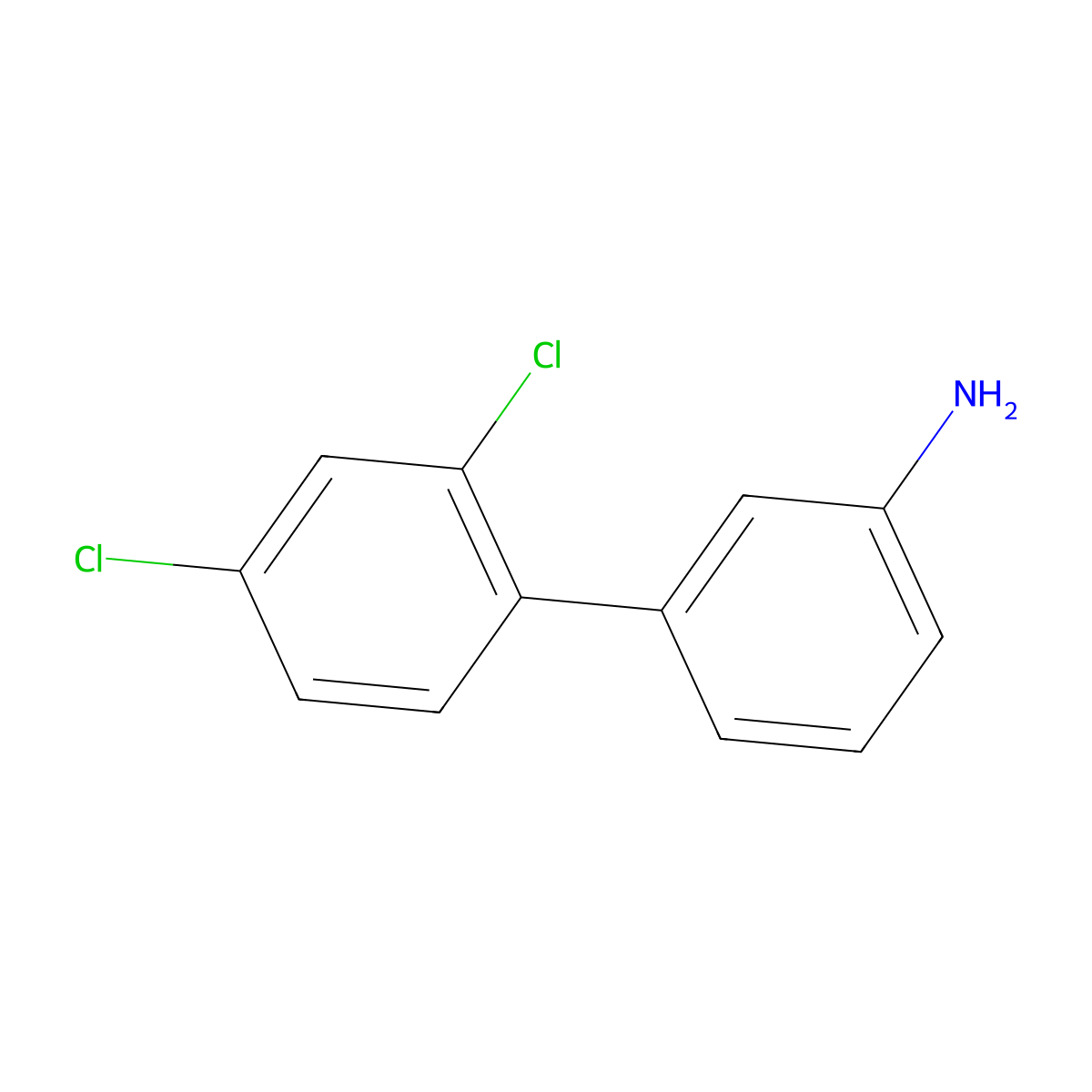 3-(2,4-Dichlorophenyl)aniline molecular structure, CAS 56970-27-5