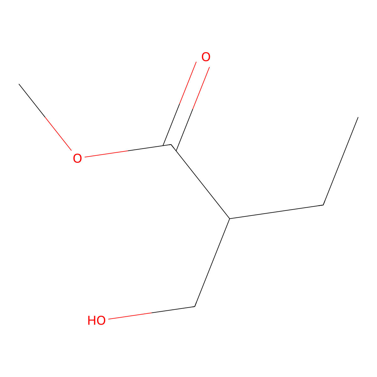 Methyl 2-(hydroxymethyl)butanoate molecular structure, CAS 56970-75-3
