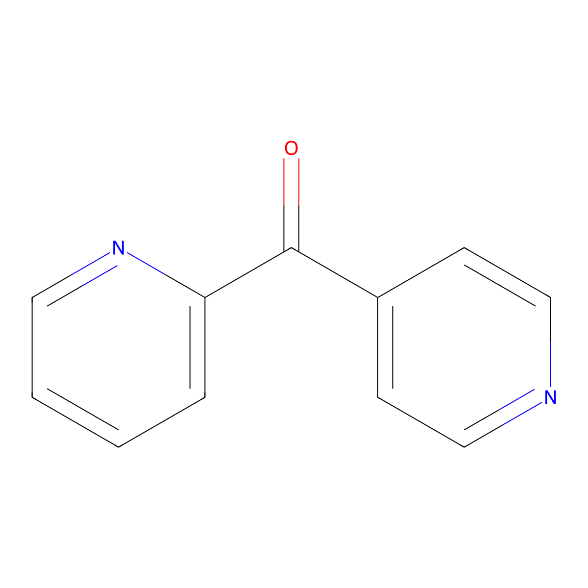 2-Pyridinyl(4-pyridinyl)methanone molecular structure, CAS 56970-92-4