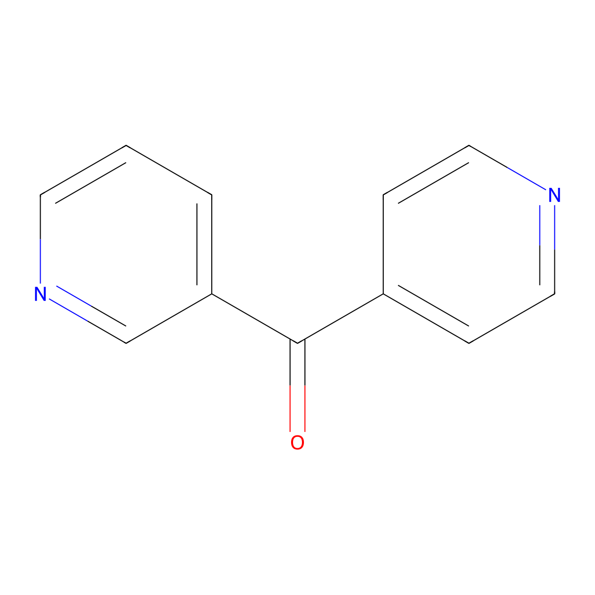 Pyridin-3-yl(pyridin-4-yl)methanone molecular structure, CAS 56970-93-5