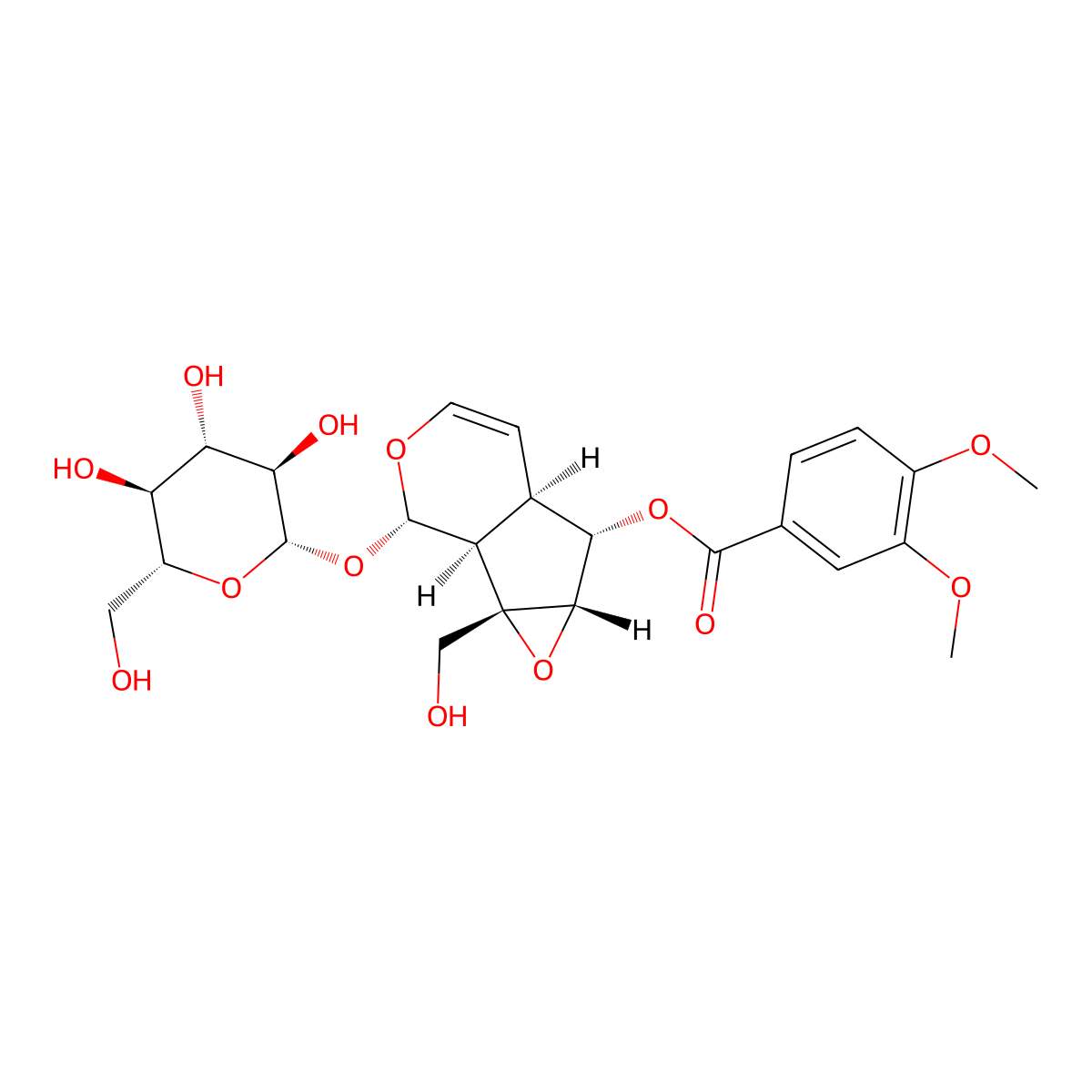 6-O-Veratroylcatalpol molecular structure, CAS 56973-43-4