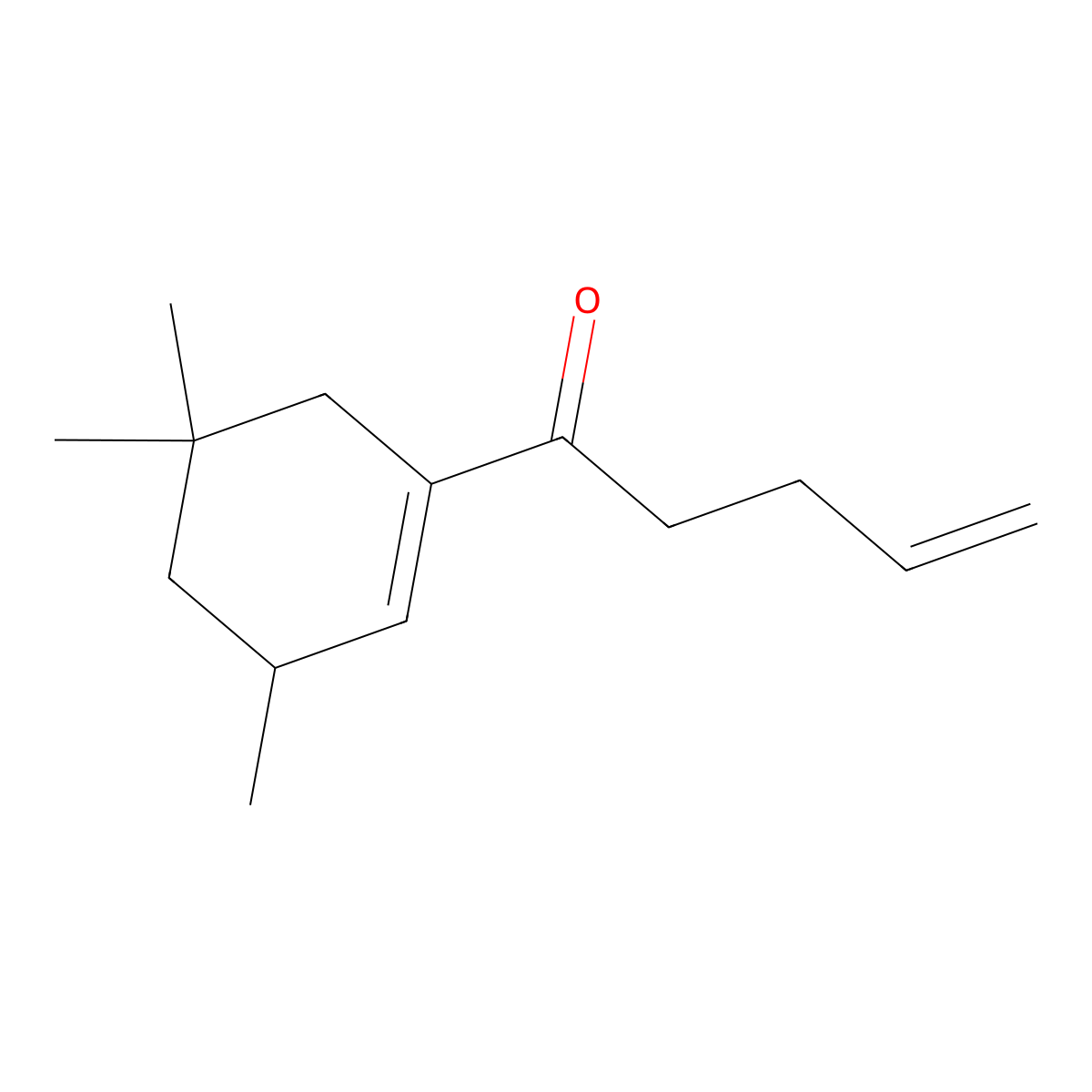 1-(3,5,5-Trimethyl-1-cyclohexen-1-yl)pent-4-en-1-one molecular structure, CAS 56974-03-9
