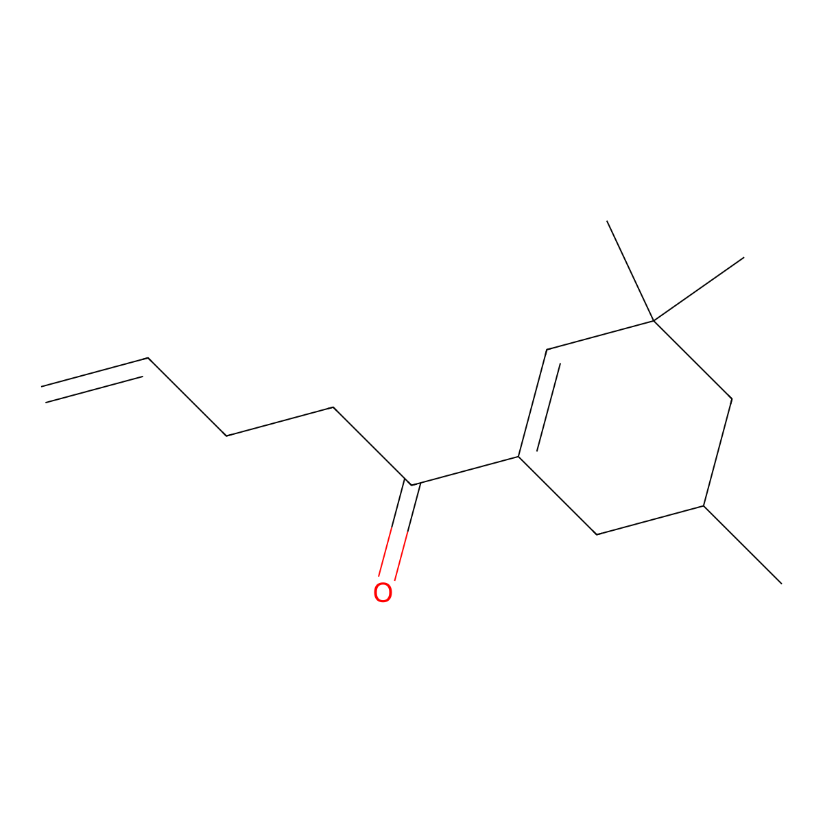 1-(3,3,5-Trimethyl-1-cyclohexen-1-yl)pent-4-en-1-one molecular structure, CAS 56974-04-0