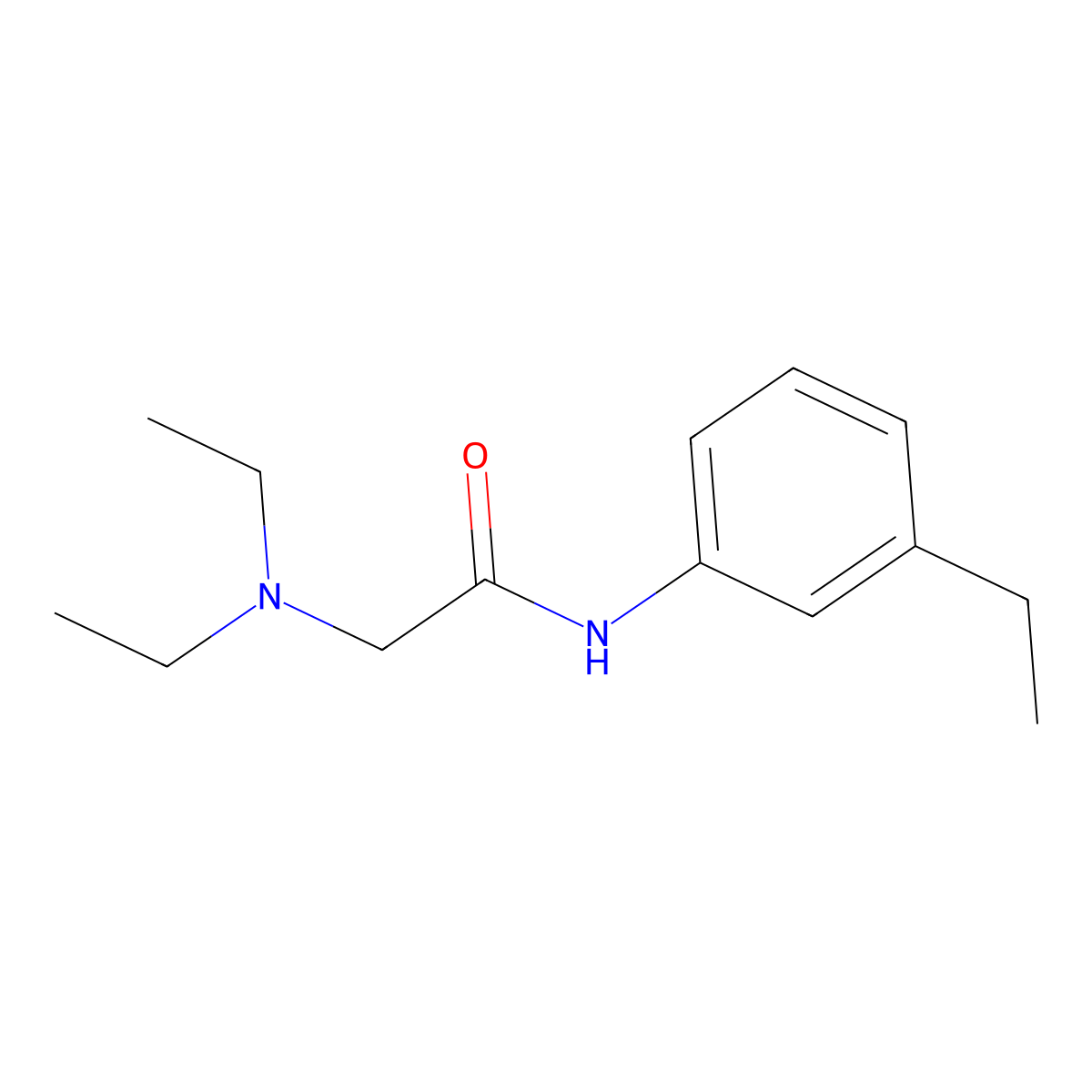 Acetanilide, 2-(diethylamino)-3'-ethyl- molecular structure, CAS 56974-53-9