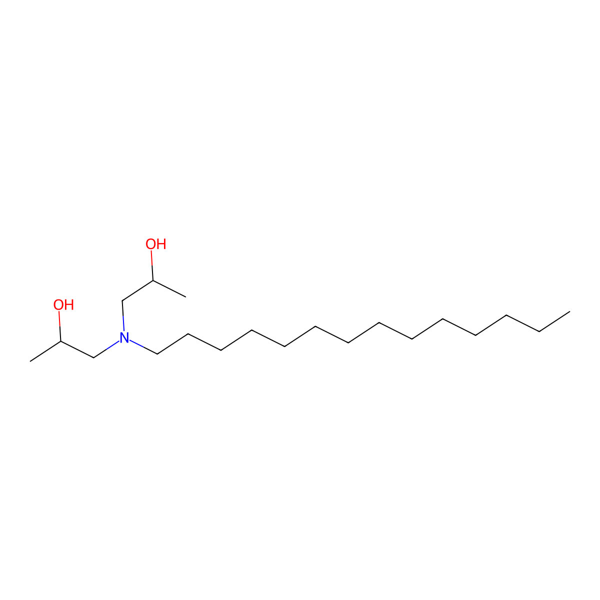 1,1'-(Tetradecylimino)dipropan-2-ol molecular structure, CAS 56975-11-2