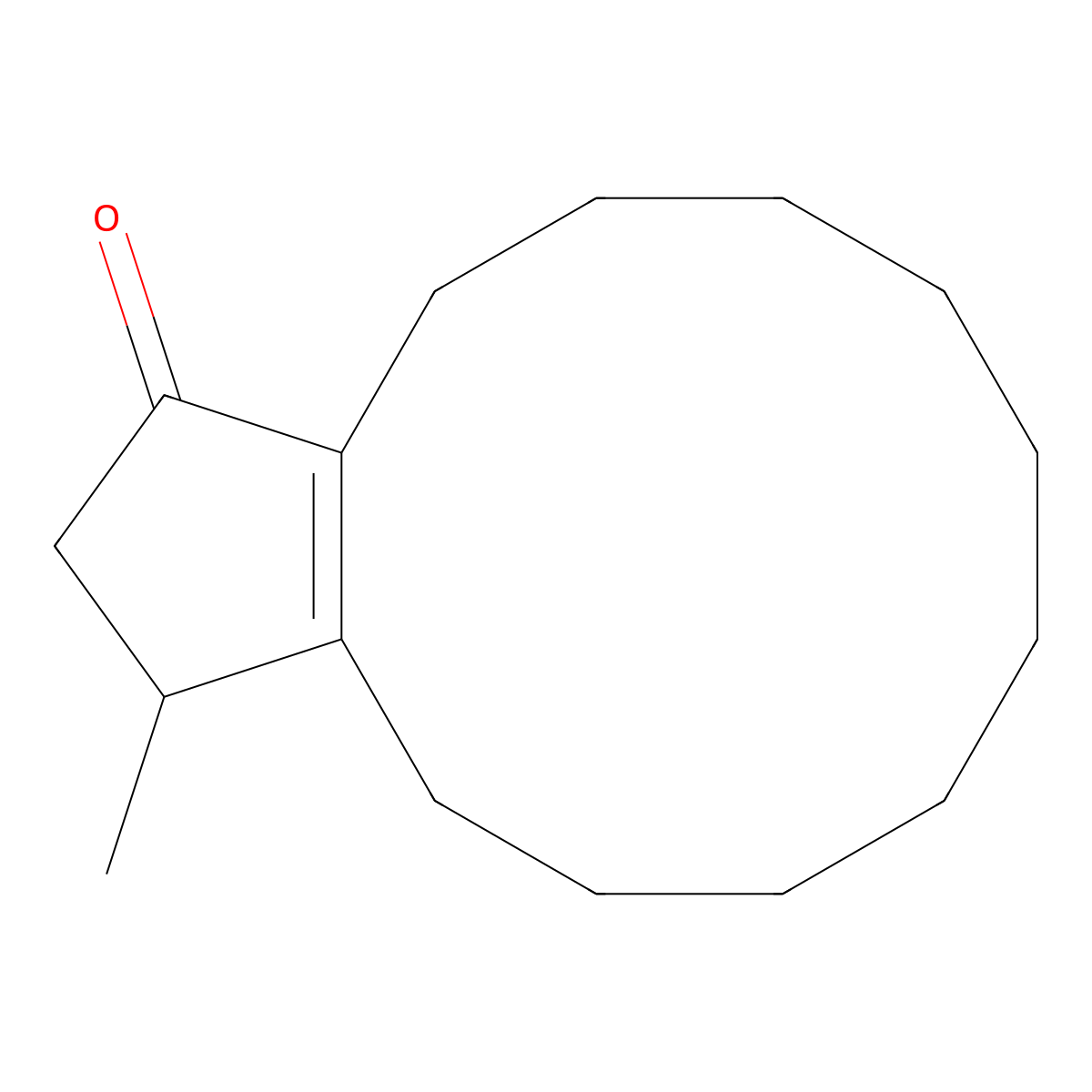 2,3,4,5,6,7,8,9,10,11,12,13-Dodecahydro-3-methyl-1H-cyclopent-1-ylcyclododecen-1-one molecular structure, CAS 56975-51-0