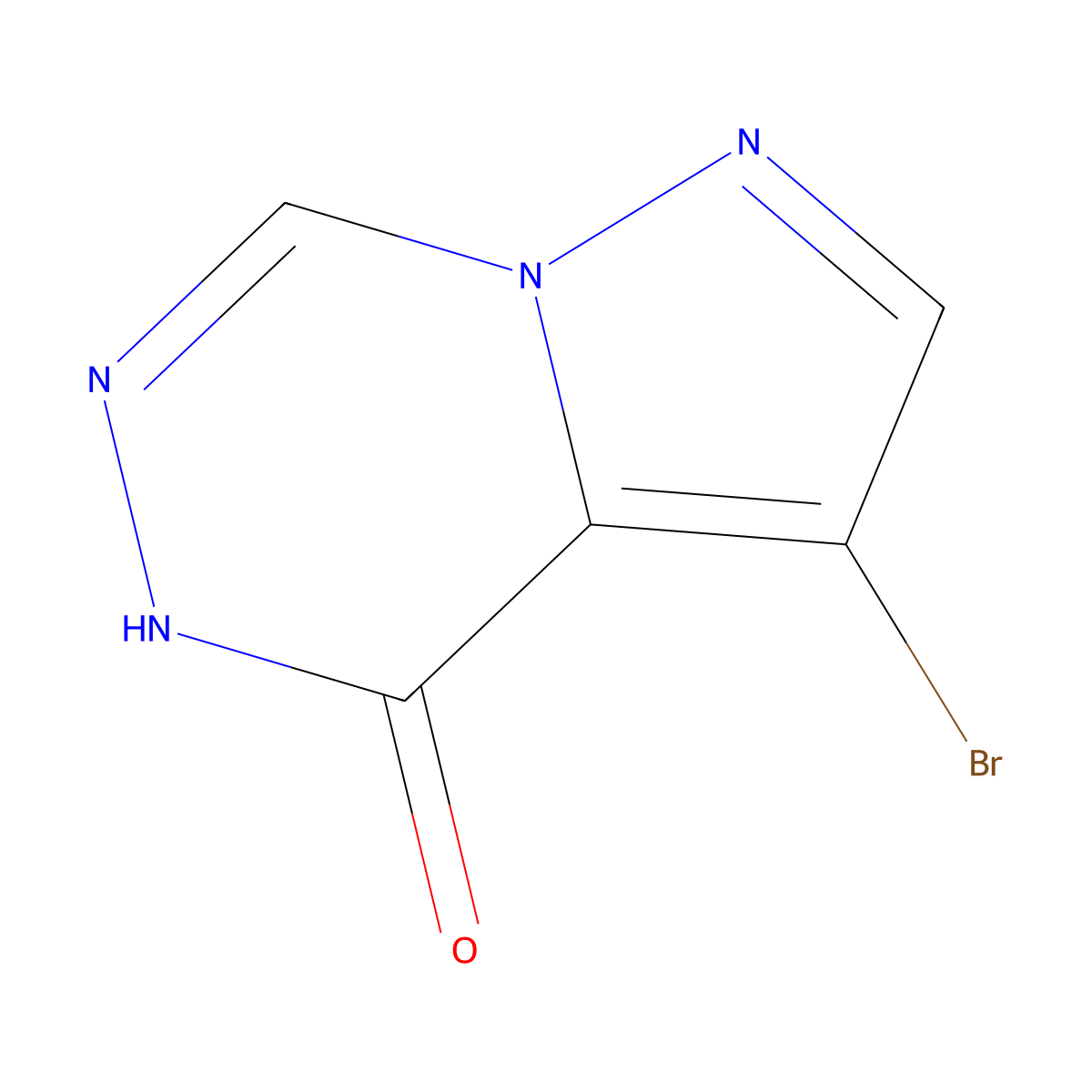 3-bromopyrazolo[1,5-d][1,2,4]triazin-4(5H)-one molecular structure, CAS 56976-89-7