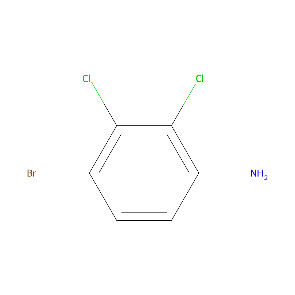 4-Bromo-2,3-dichlorobenzenamine molecular structure, CAS 56978-48-4