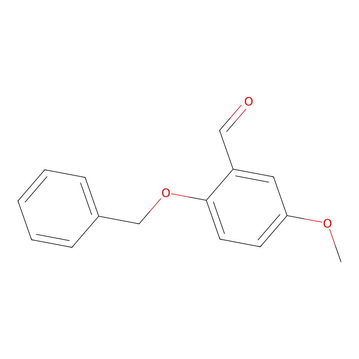2-Benzyloxy-5-methoxy-benzaldehyde molecular structure, CAS 56979-57-8
