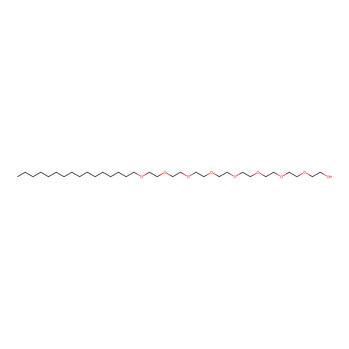 Hexadecyloctaglycol molecular structure, CAS 5698-39-5