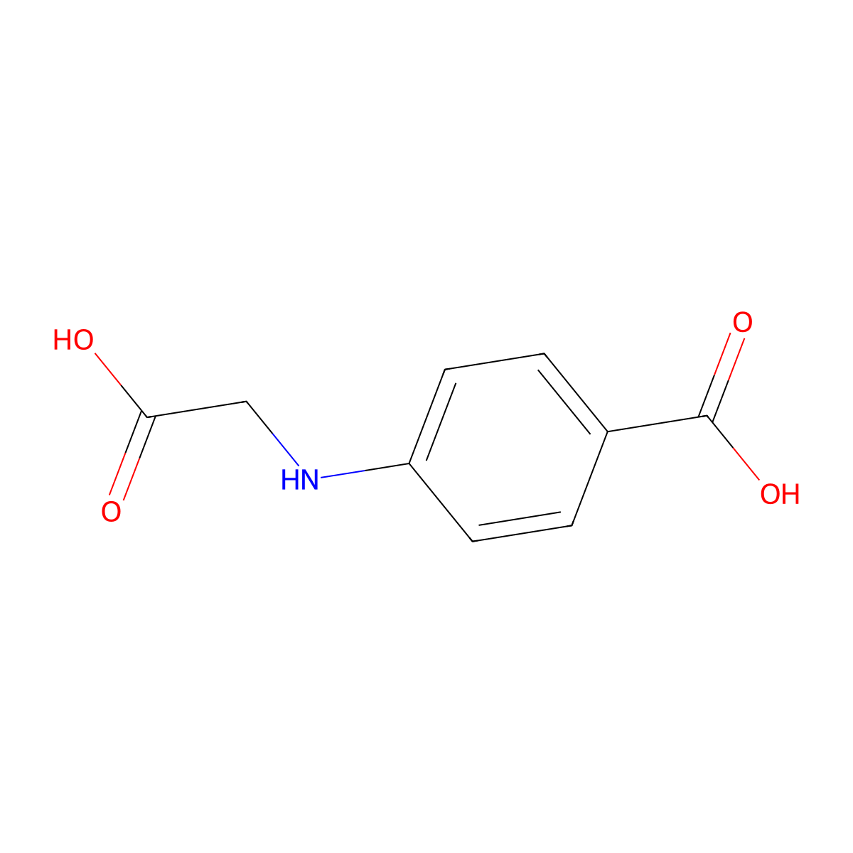 4-[(Carboxymethyl)amino]benzoic acid molecular structure, CAS 5698-54-4