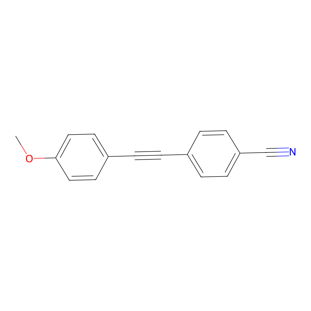 4-(4-Methoxy-phenylethynyl)-benzonitrile molecular structure, CAS 56982-37-7