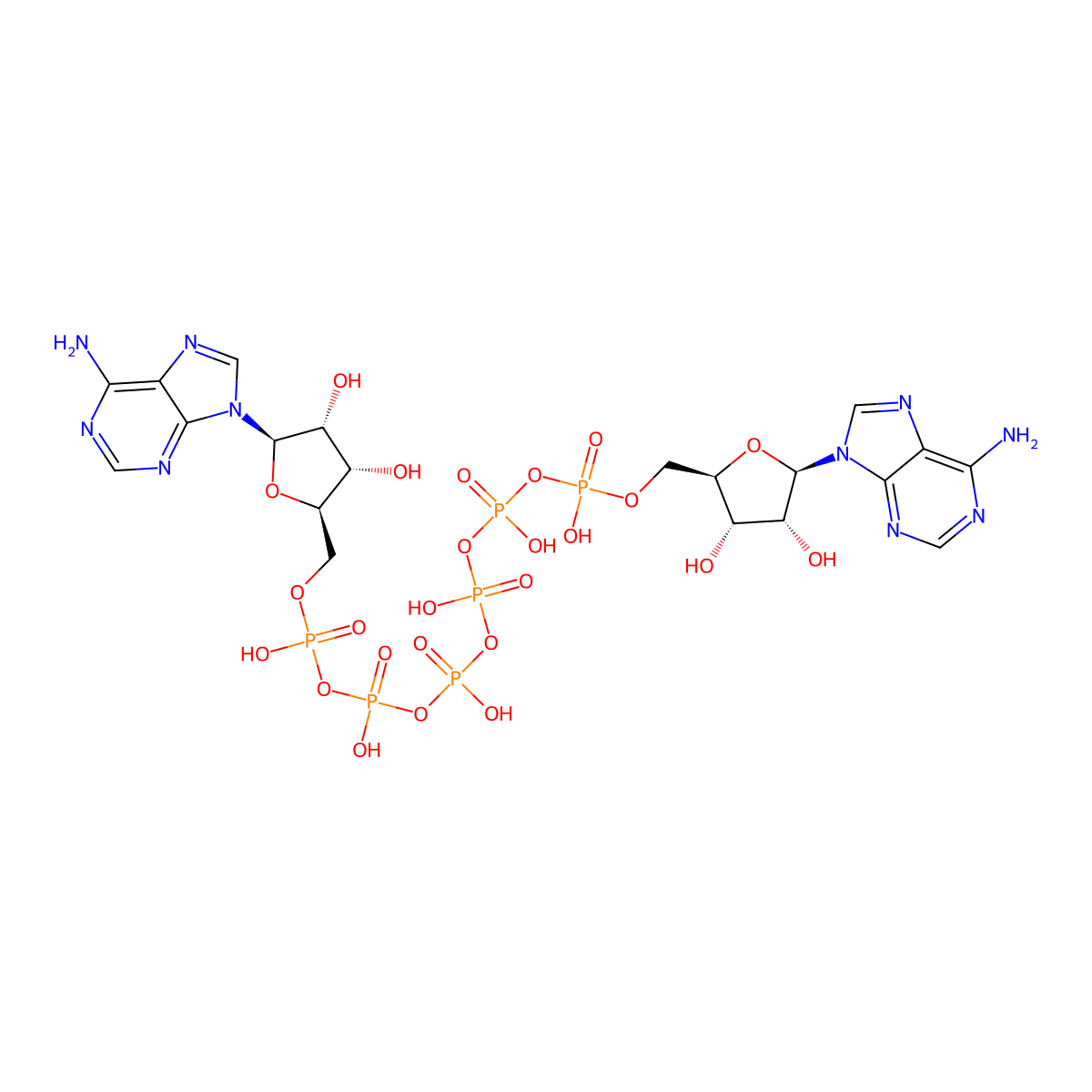 Diadenosine hexaphosphate molecular structure, CAS 56983-23-4