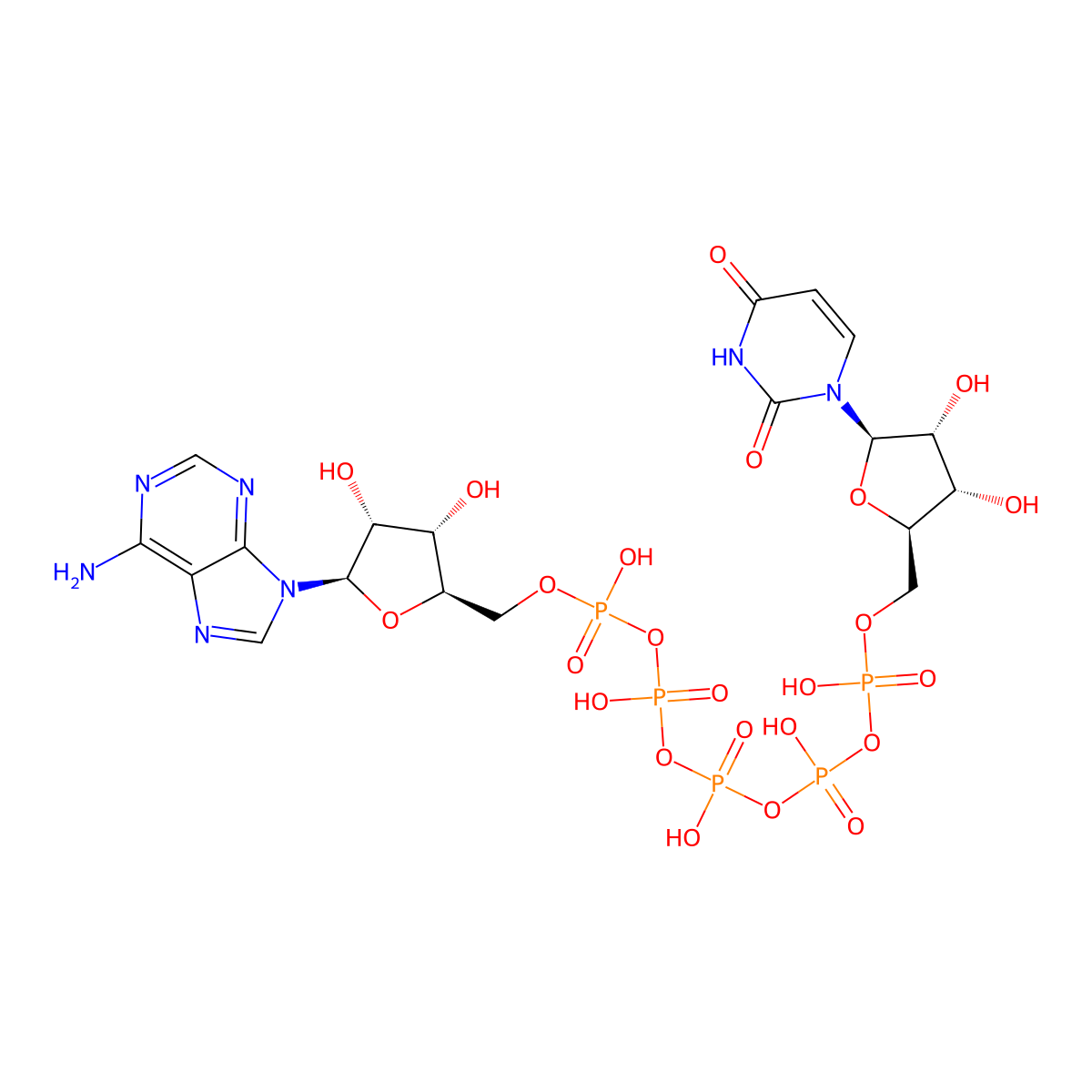 P1-(adenosine-5'-P5-(uridine-5')pentaphosphate molecular structure, CAS 56983-25-6