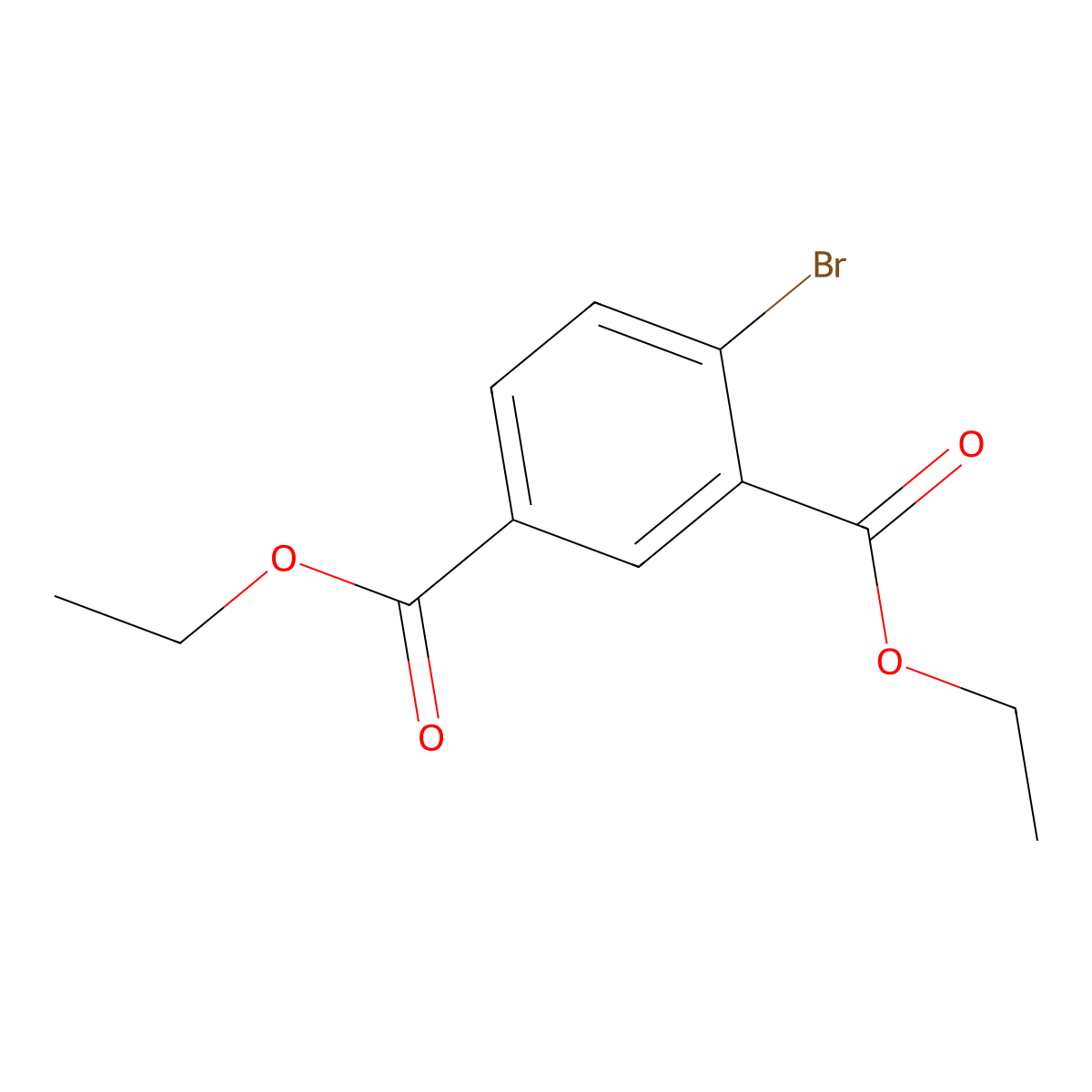 Diethyl 4-bromoisophthalate molecular structure, CAS 56984-35-1