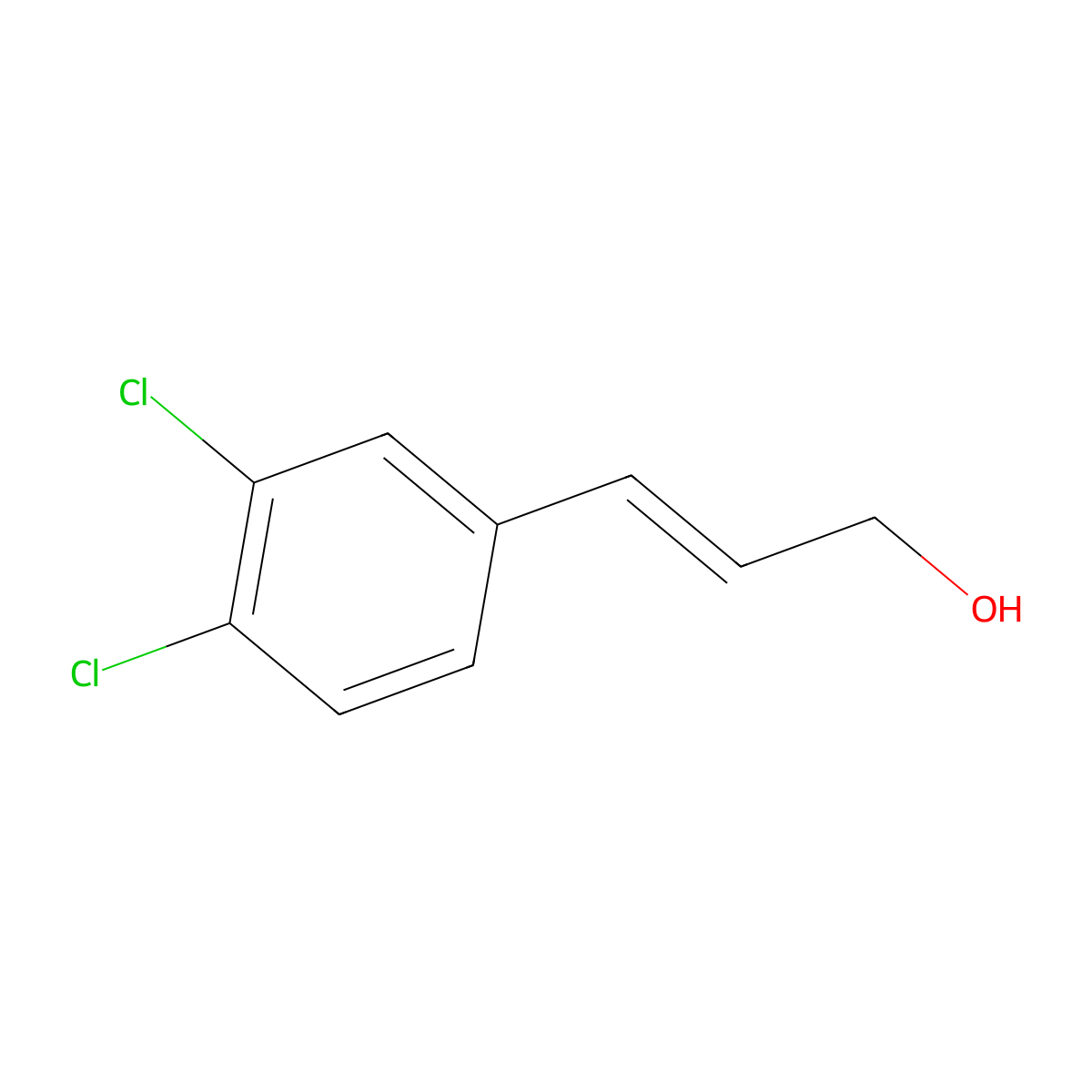 2-Propen-1-ol, 3-(3,4-dichlorophenyl)- molecular structure, CAS 56984-70-4