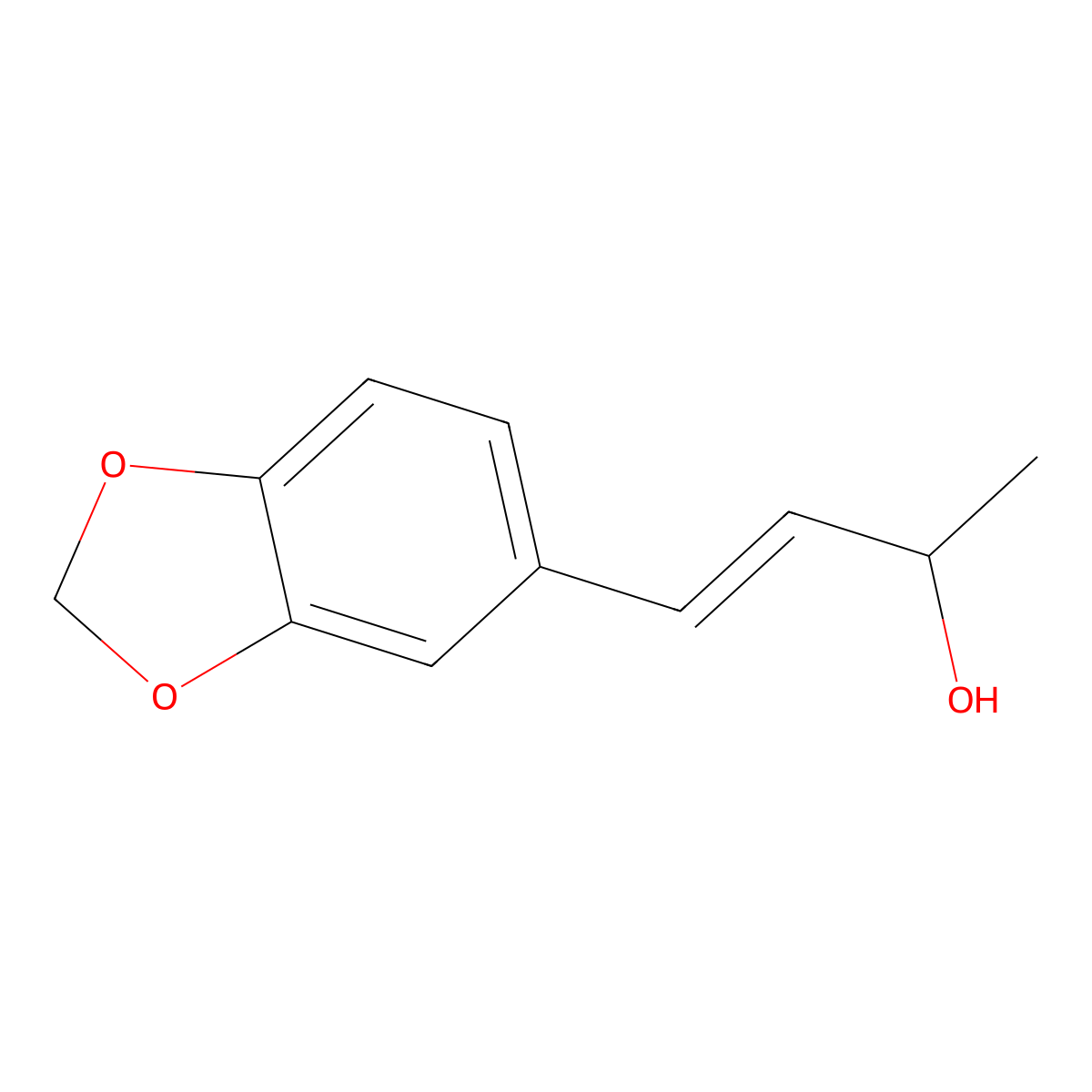 3-Buten-2-ol, 4-(1,3-benzodioxol-5-yl)- molecular structure, CAS 56984-72-6