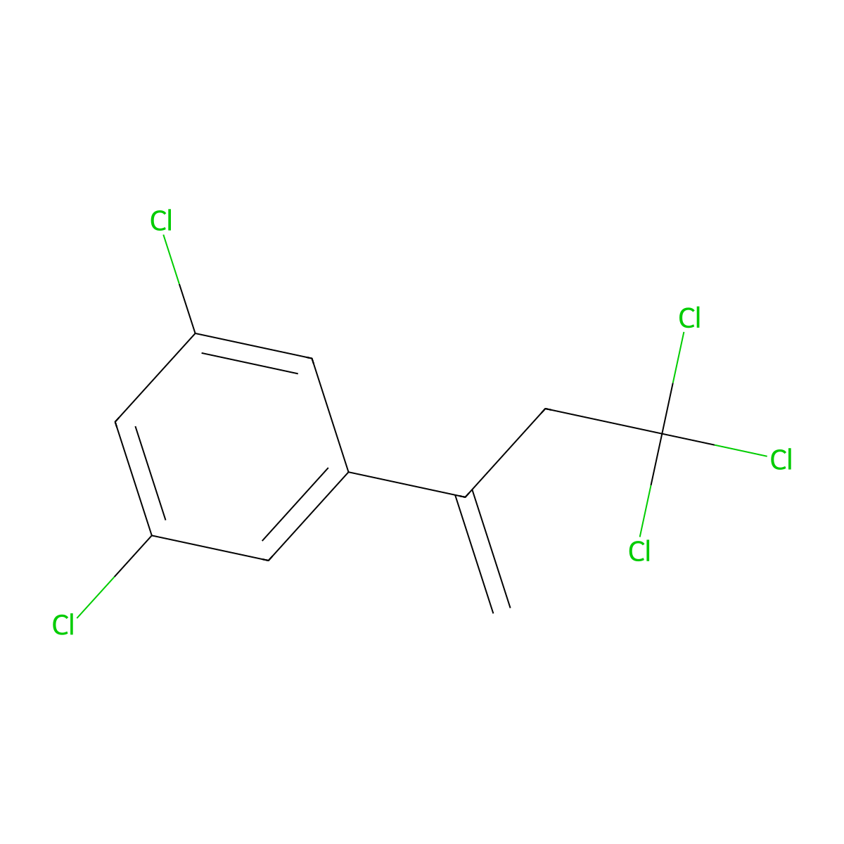Benzene, 1,3-dichloro-5-(3,3,3-trichloro-1-methylenepropyl)- molecular structure, CAS 56984-96-4