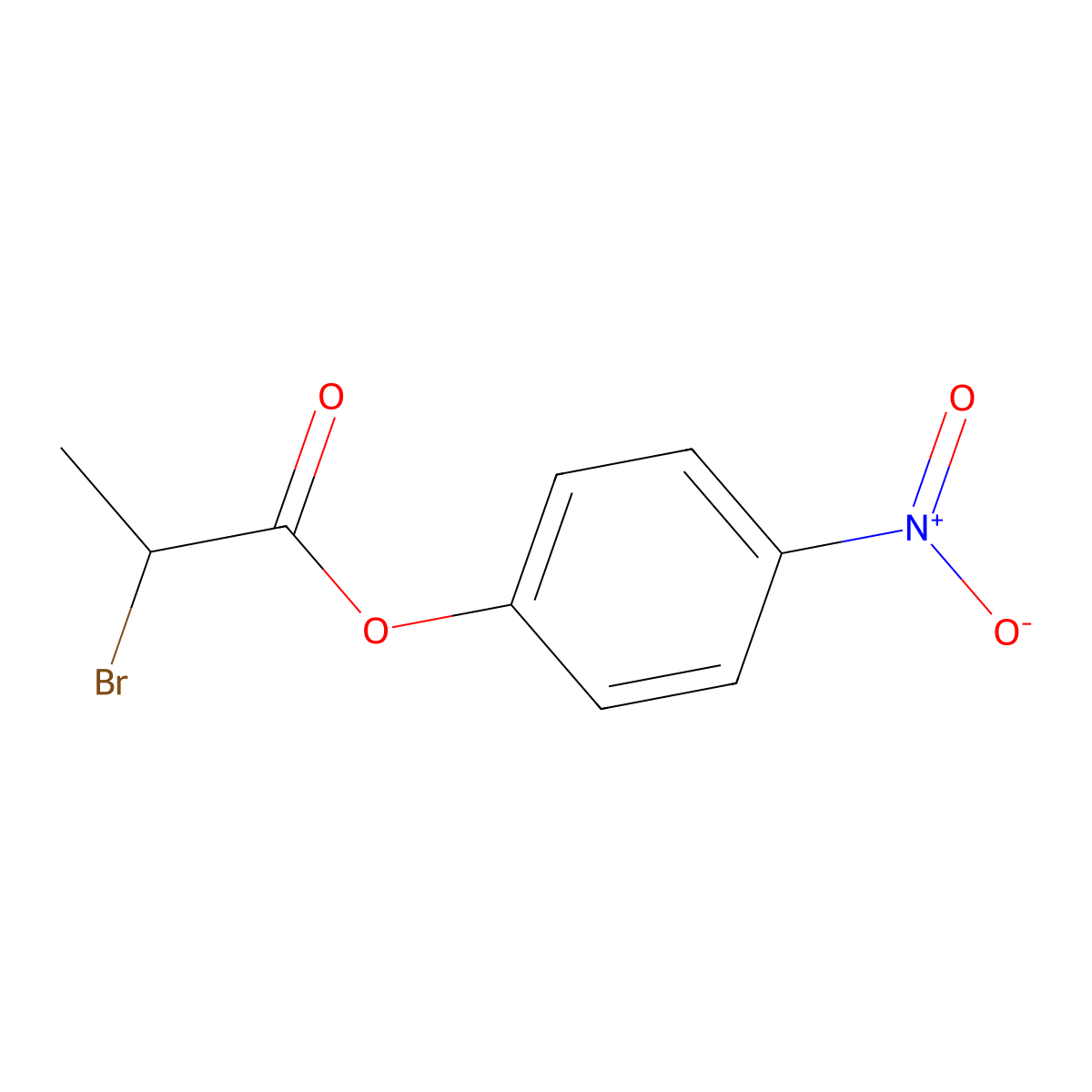 4-Nitrophenyl 2-bromopropanoate molecular structure, CAS 56985-87-6