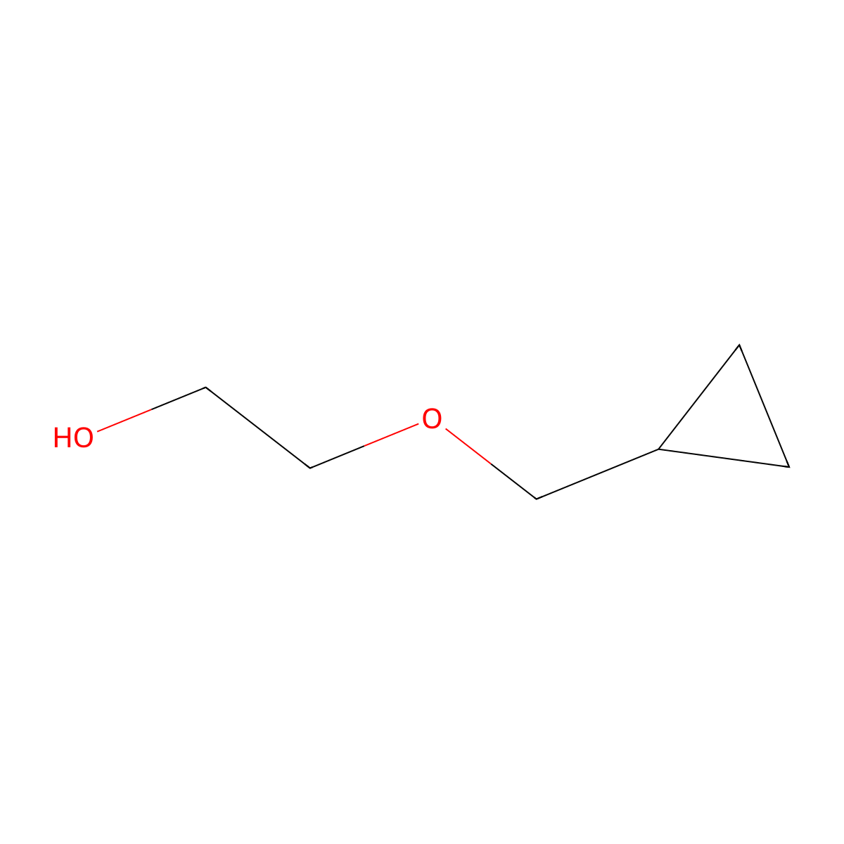 2-(Cyclopropylmethoxy)ethan-1-ol molecular structure, CAS 56988-03-5