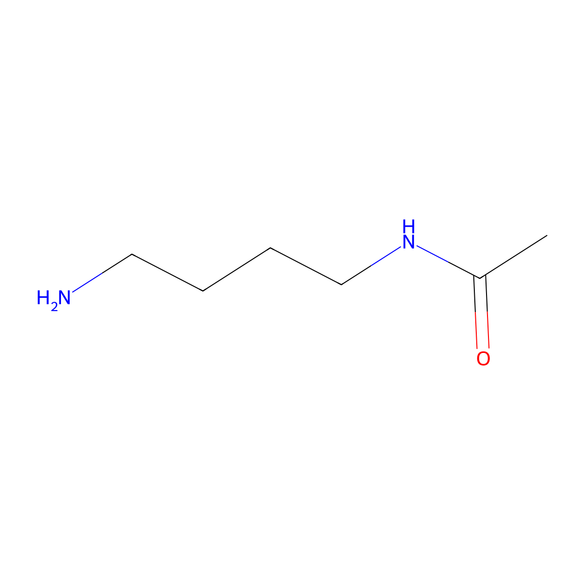 N-Acetylputrescine molecular structure, CAS 5699-41-2
