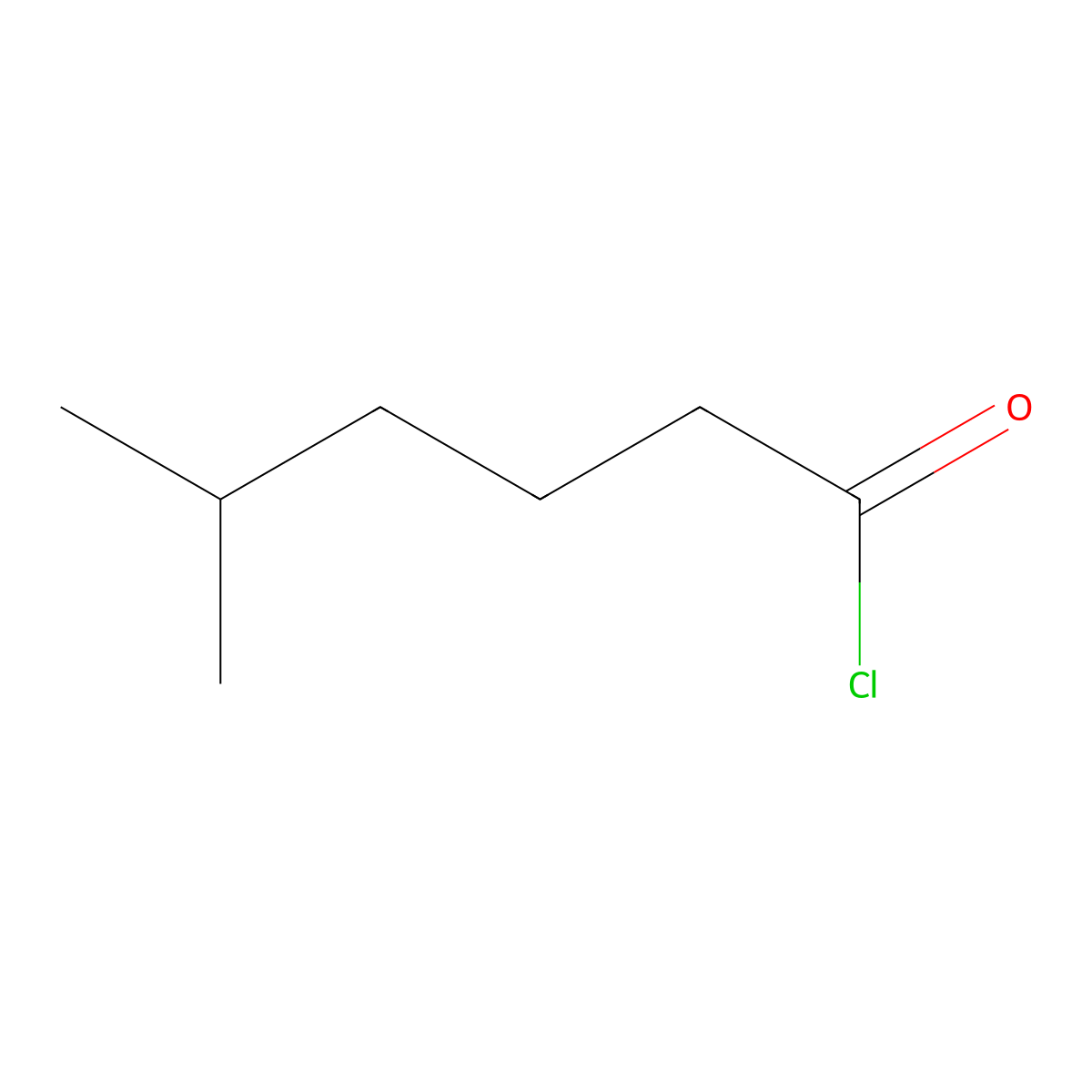 5-Methylhexanoyl chloride molecular structure, CAS 5699-78-5