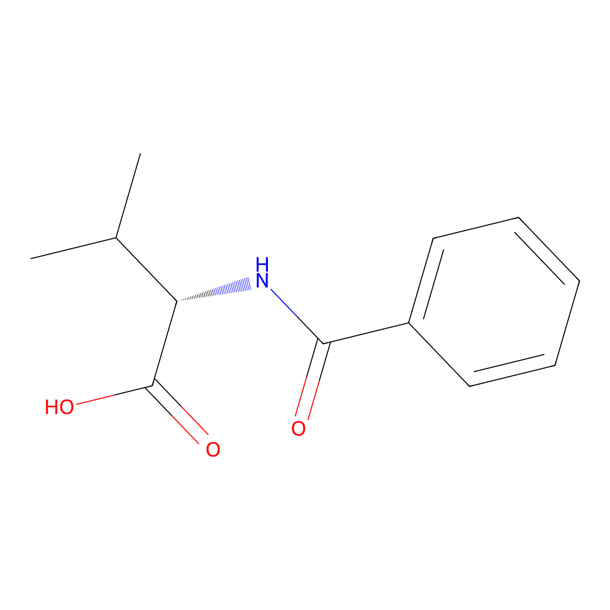(2S)-3-methyl-2-(phenylformamido)butanoic acid molecular structure, CAS 5699-79-6