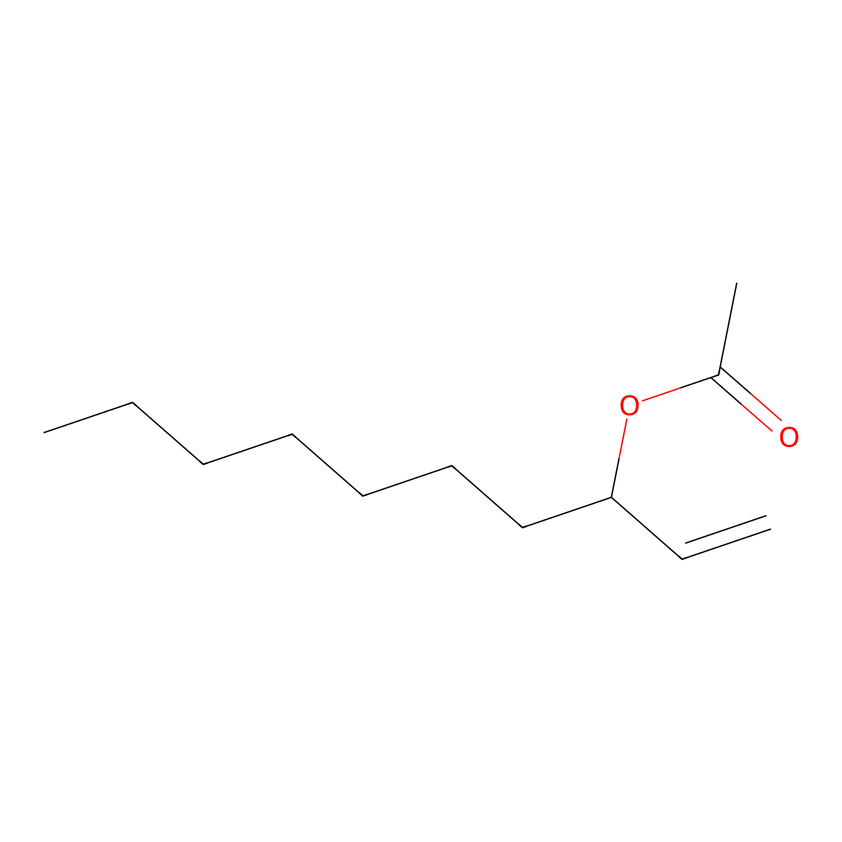 1-Decen-3-ol, 3-acetate molecular structure, CAS 56991-23-2