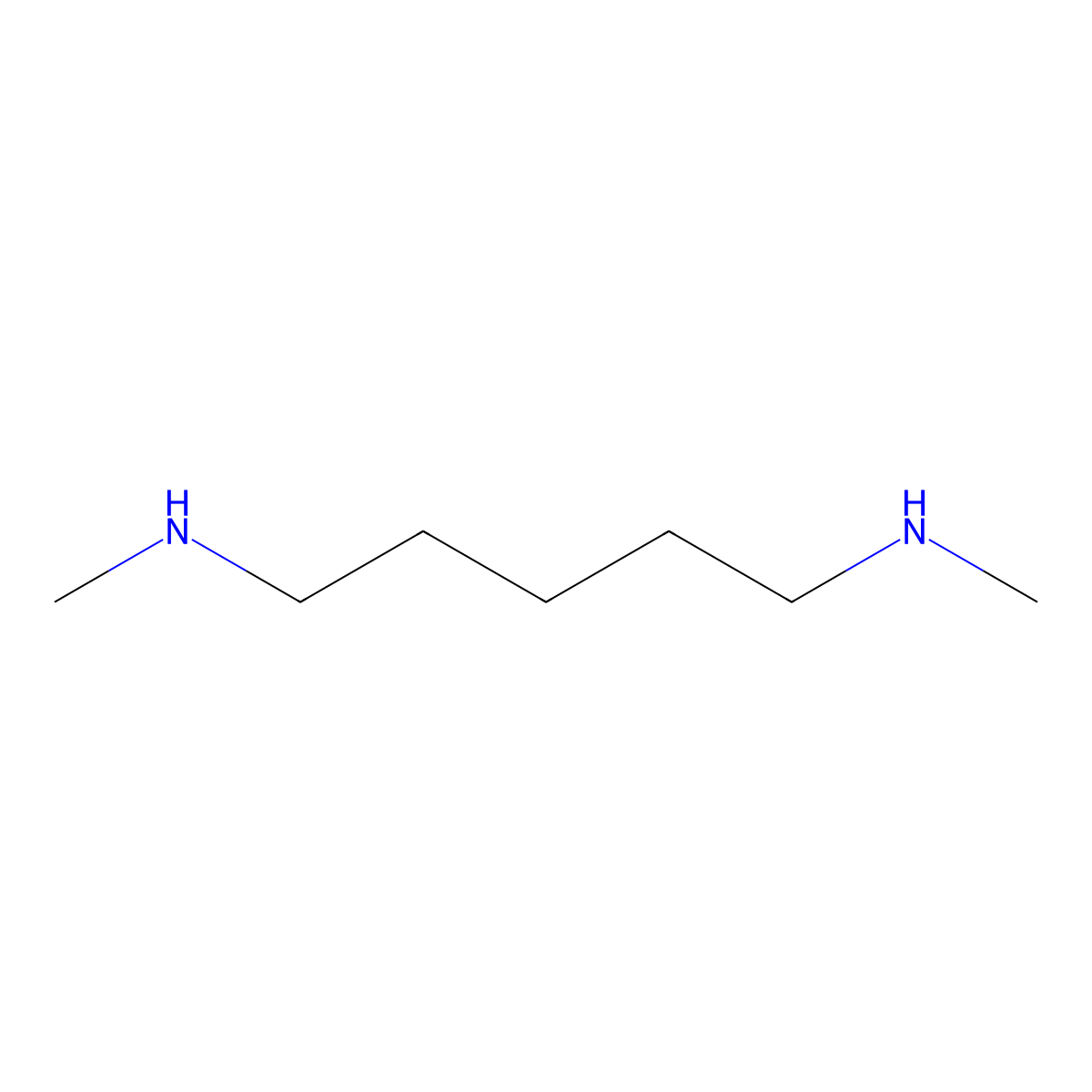 N1,N5-Dimethyl-1,5-pentanediamine molecular structure, CAS 56992-95-1