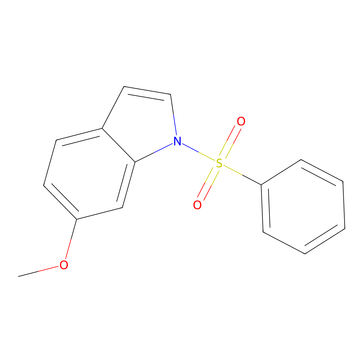 6-methoxy-1-(phenylsulfonyl)-1H-indole molecular structure, CAS 56995-13-2