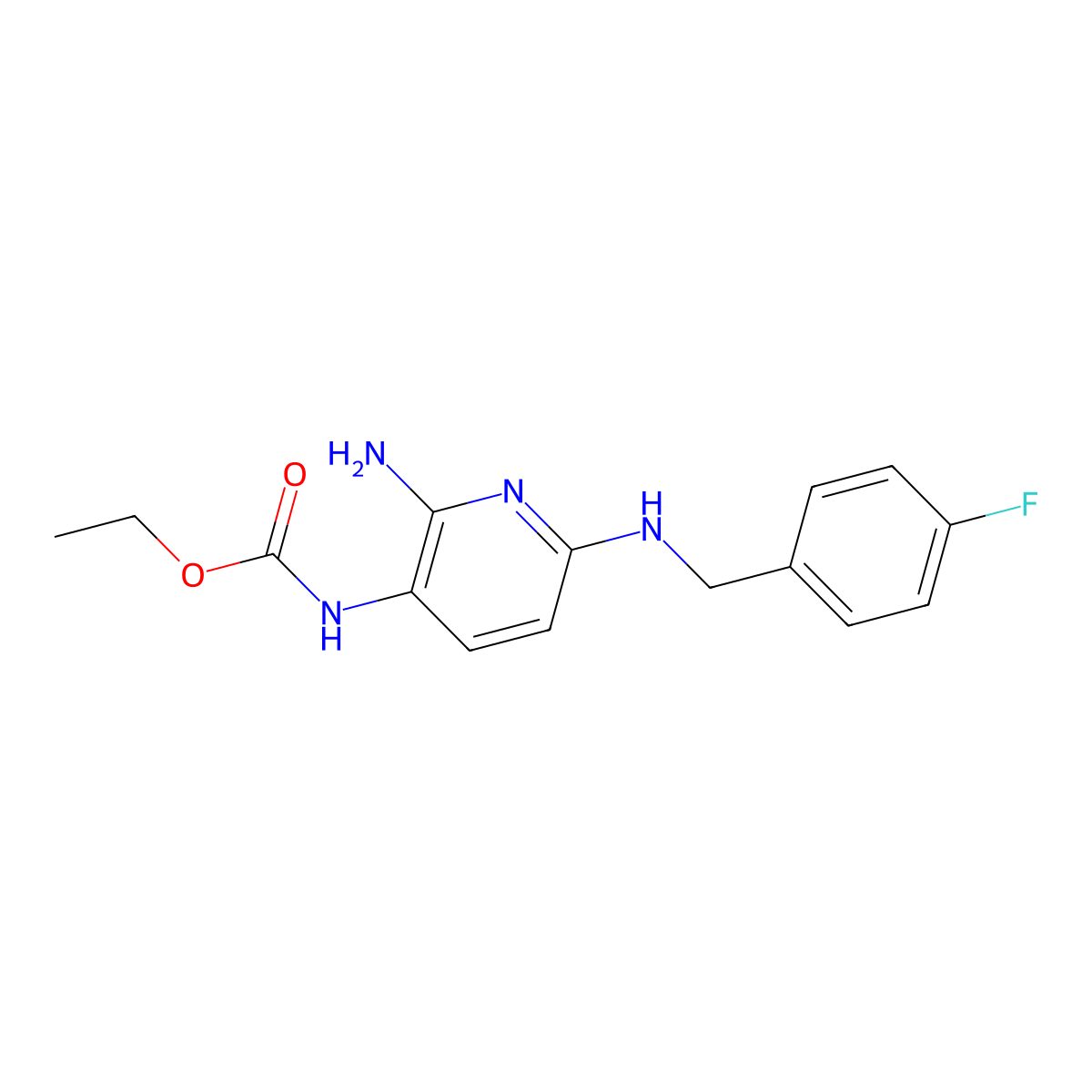 Flupirtine molecular structure, CAS 56995-20-1
