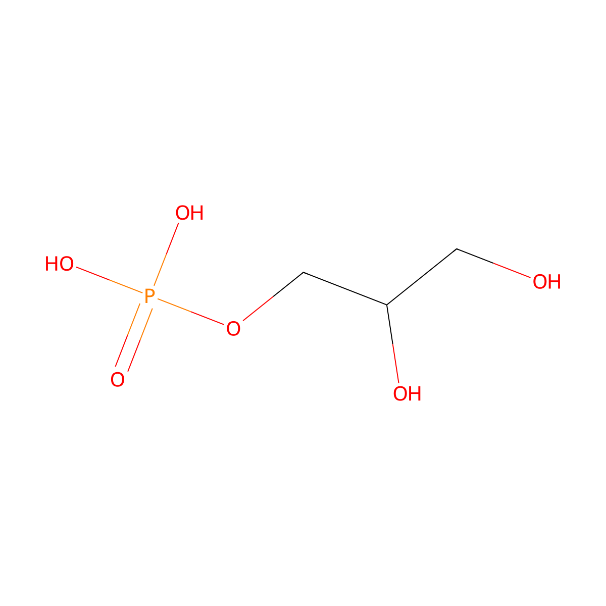 Glyceryl 1-phosphate molecular structure, CAS 57-03-4