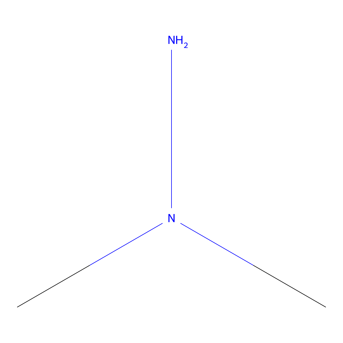 1,1-Dimethylhydrazine molecular structure, CAS 57-14-7