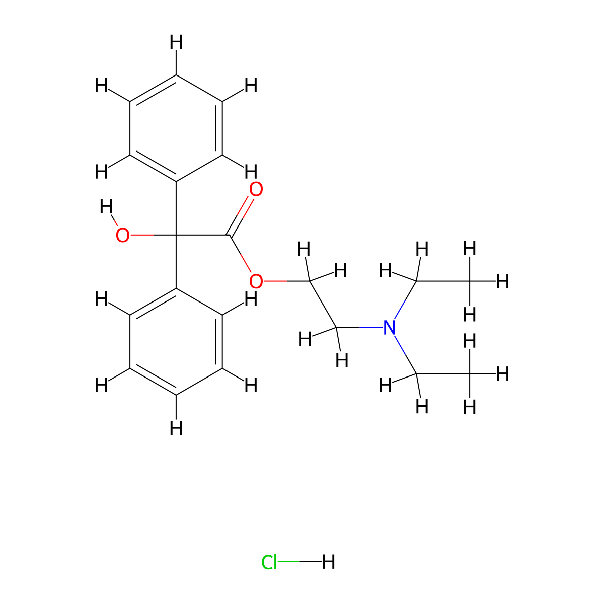 Benactyzine Hydrochloride molecular structure, CAS 57-37-4