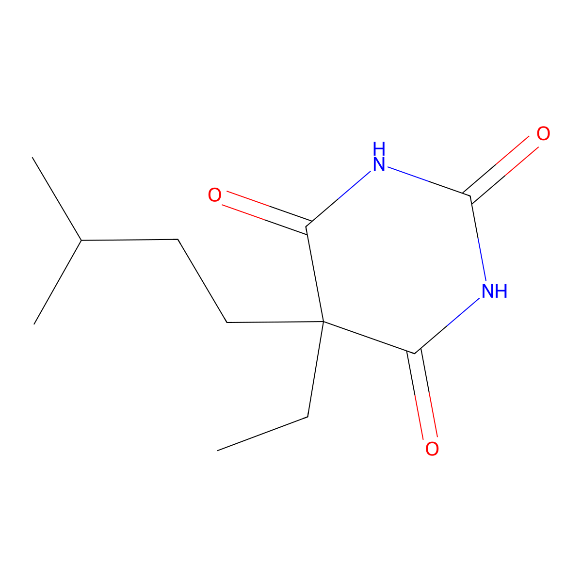 Amobarbital molecular structure, CAS 57-43-2