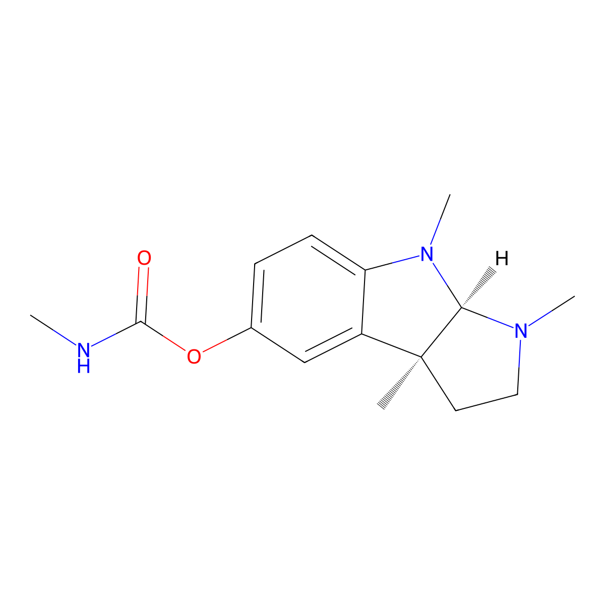 Physostigmine molecular structure, CAS 57-47-6