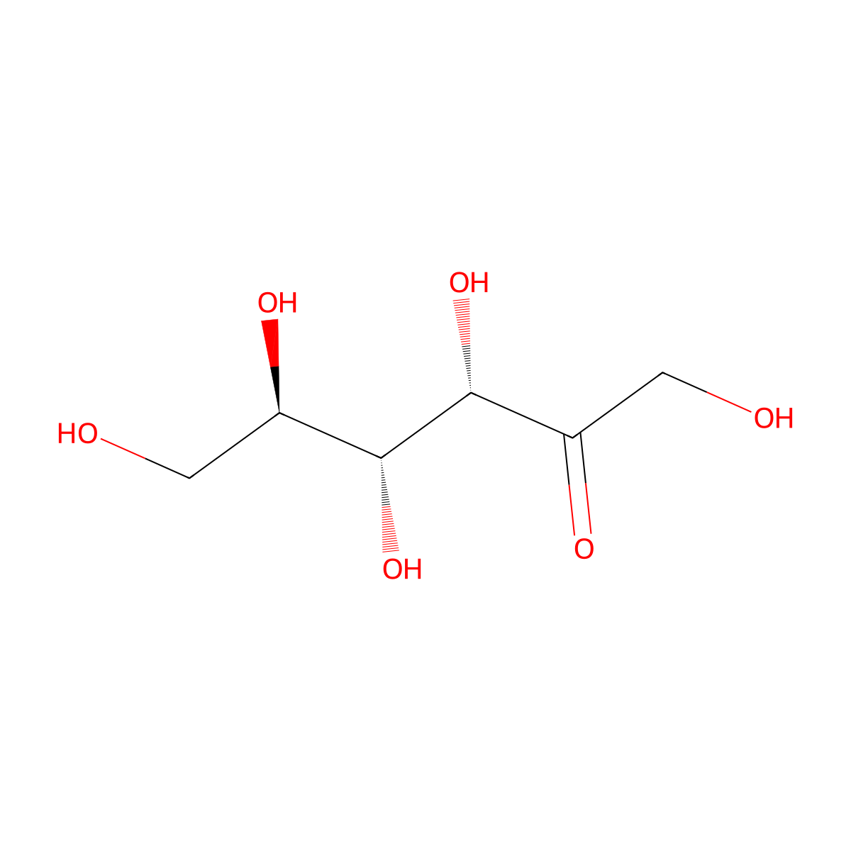 D-(-)-Fructose molecular structure, CAS 57-48-7