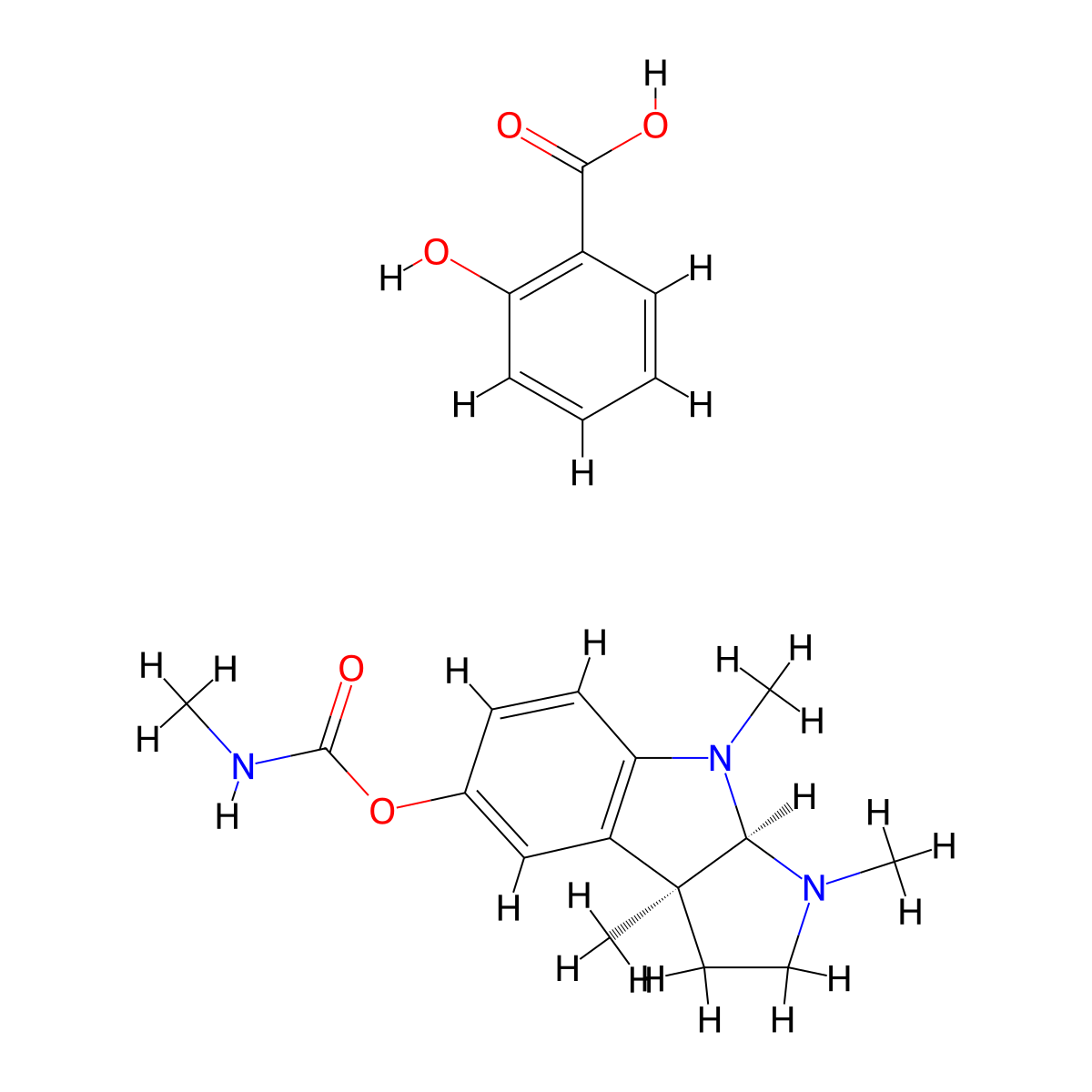 (-)-Physostigmine salicylate molecular structure, CAS 57-64-7