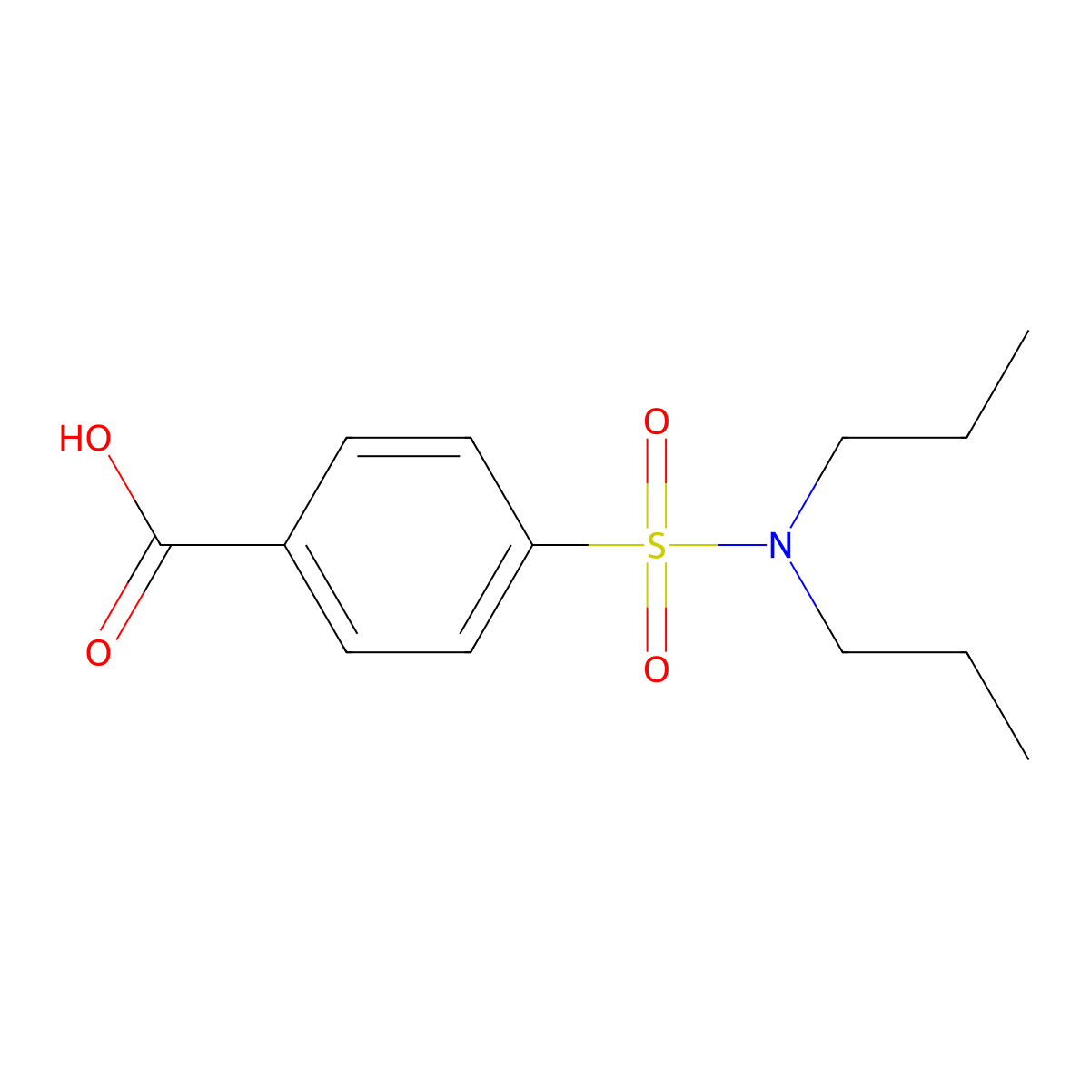 Probenecid molecular structure, CAS 57-66-9