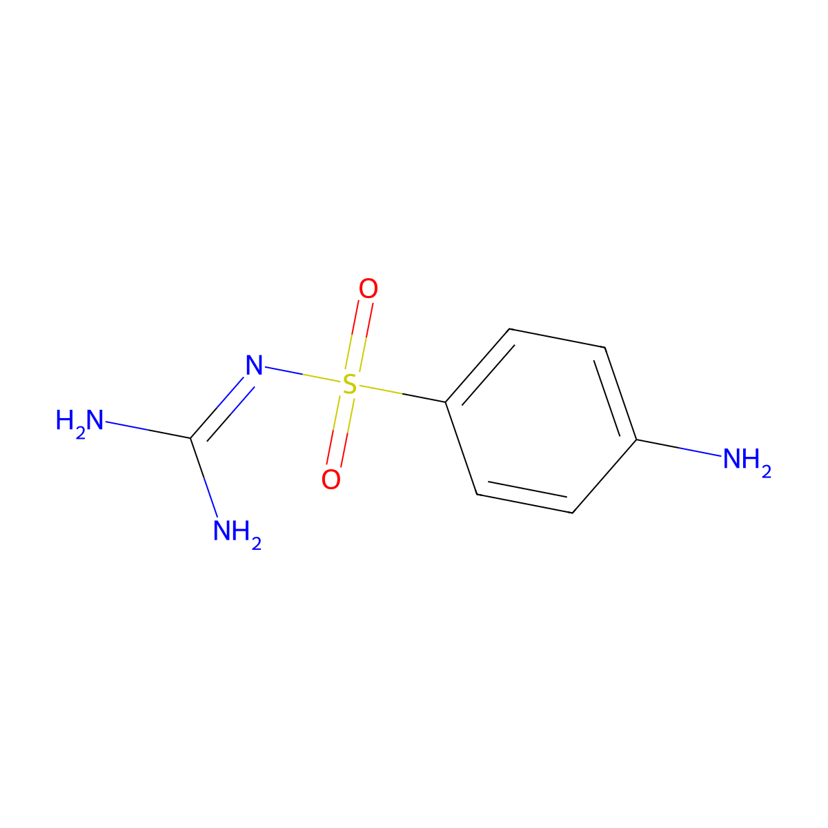 Sulfaguanidine molecular structure, CAS 57-67-0