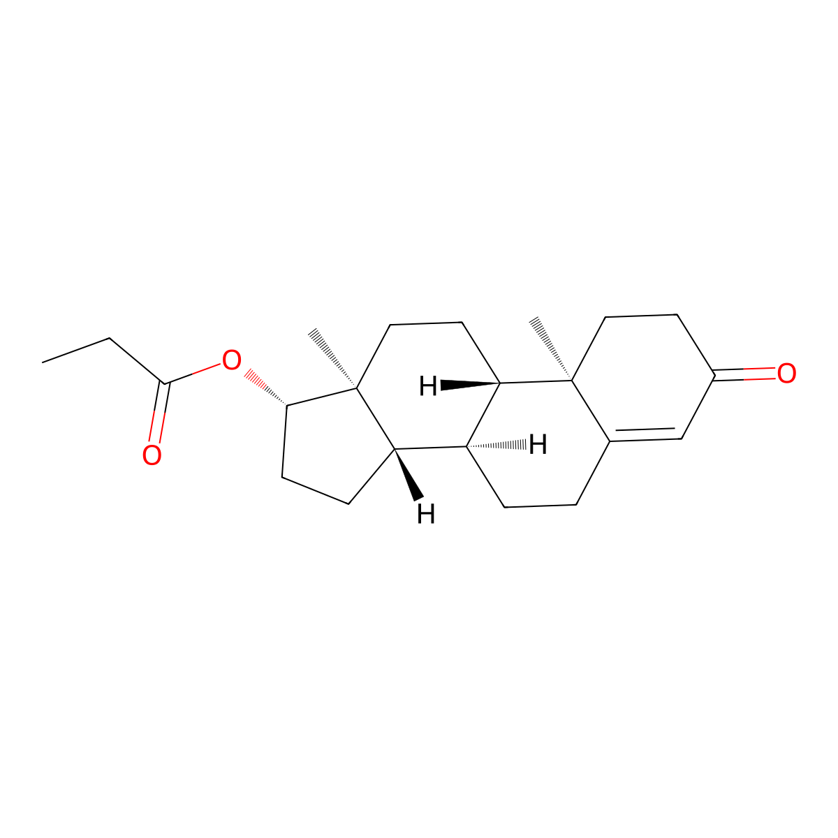 Testosterone Propionate molecular structure, CAS 57-85-2