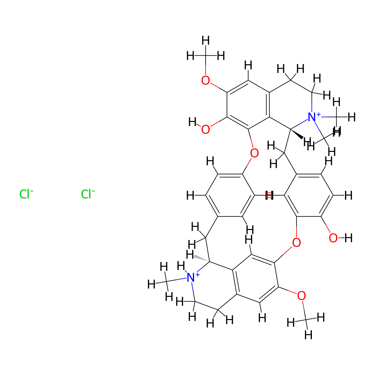 Tubadil molecular structure, CAS 57-94-3