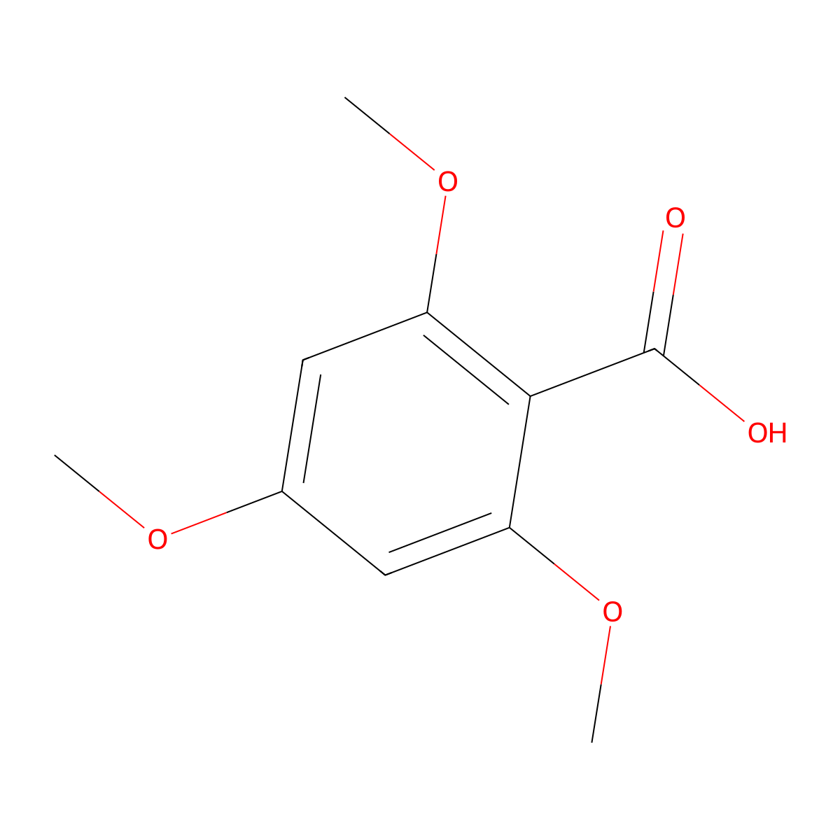 2,4,6-Trimethoxybenzoic acid molecular structure, CAS 570-02-5