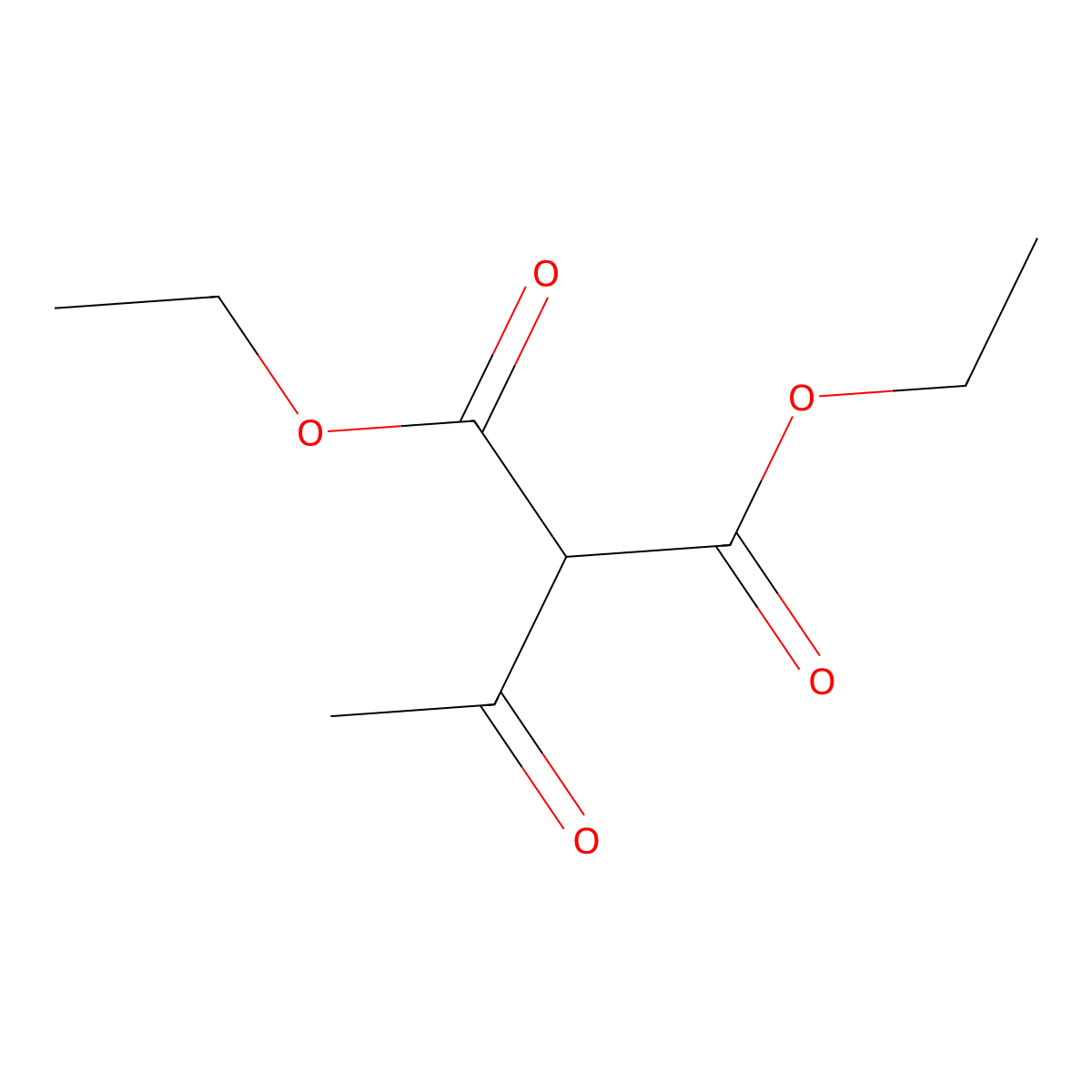 1,3-Diethyl 2-acetylpropanedioate molecular structure, CAS 570-08-1